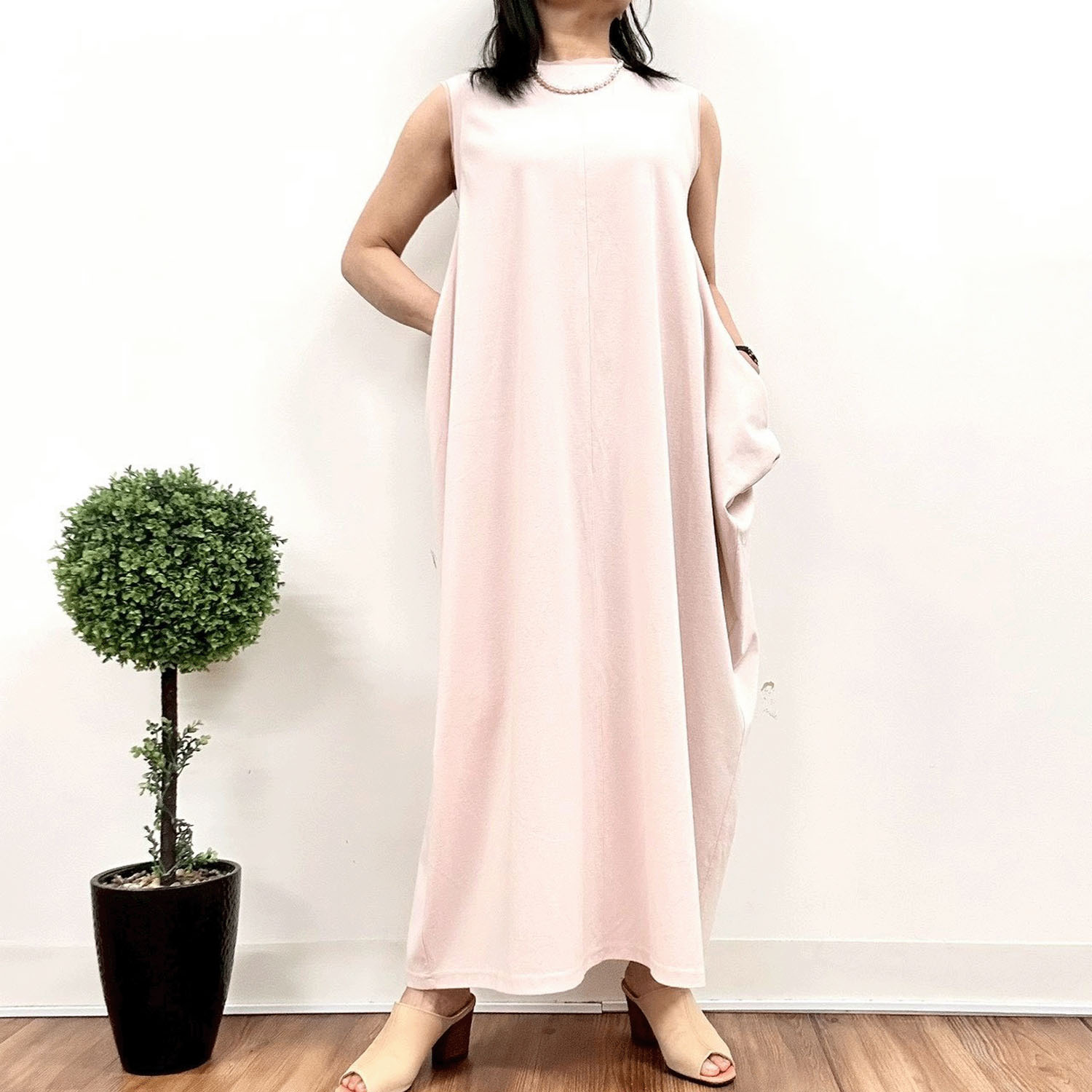 MONiLE サイドドレープカットワンピース - 画像3