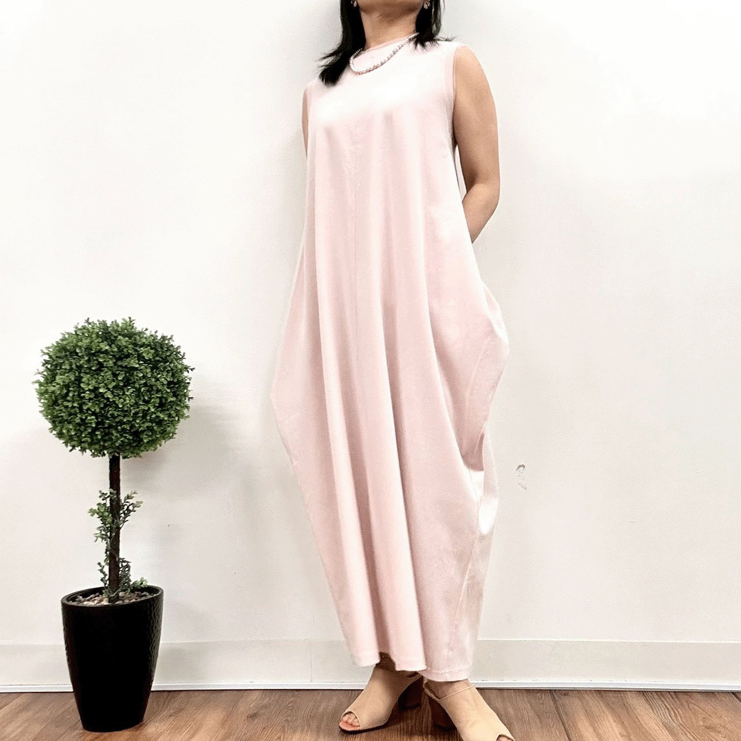 MONiLE サイドドレープカットワンピース - 画像4