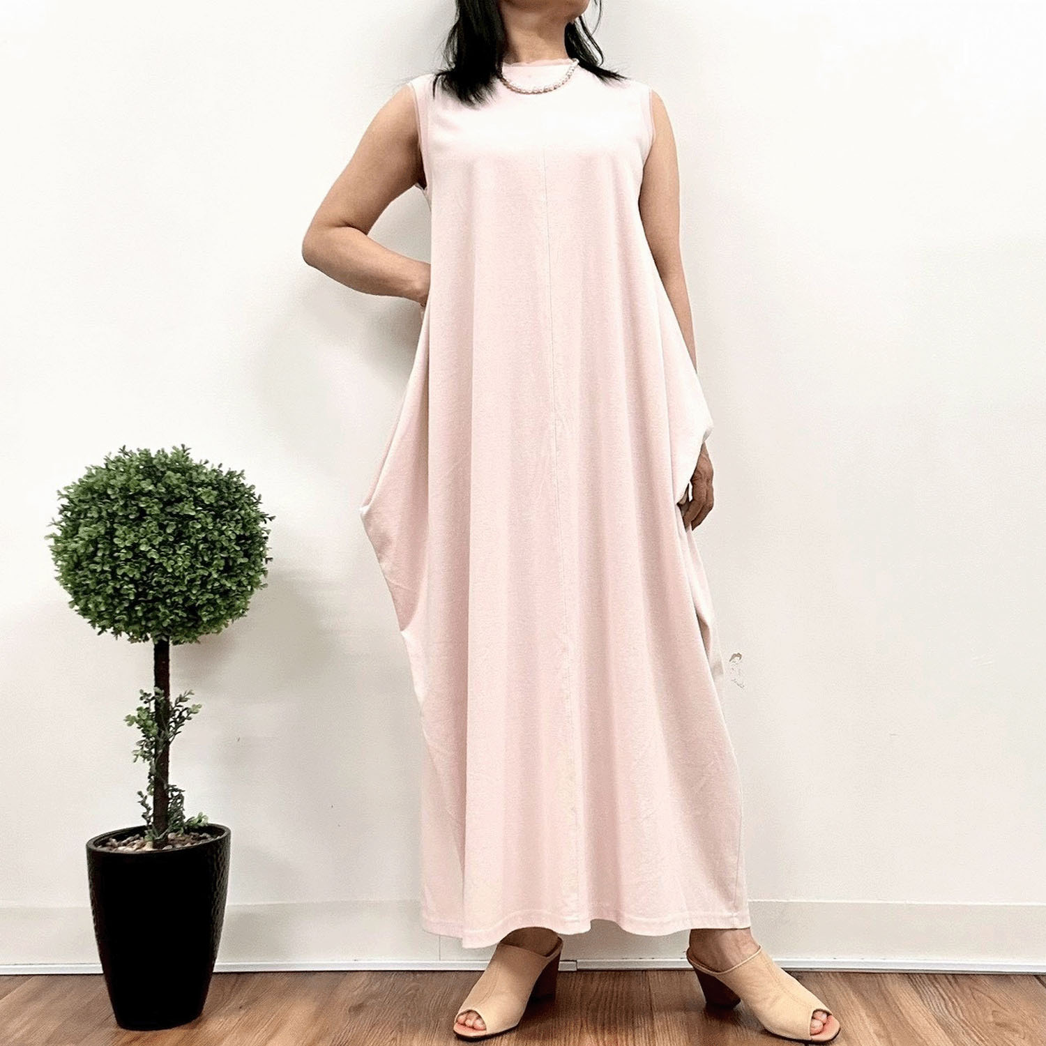 MONiLE サイドドレープカットワンピース