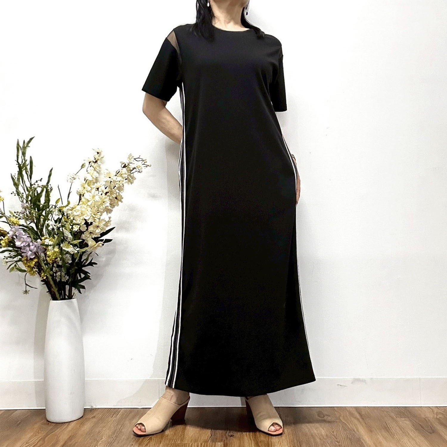 MONiLE サイドライン入りワンピース