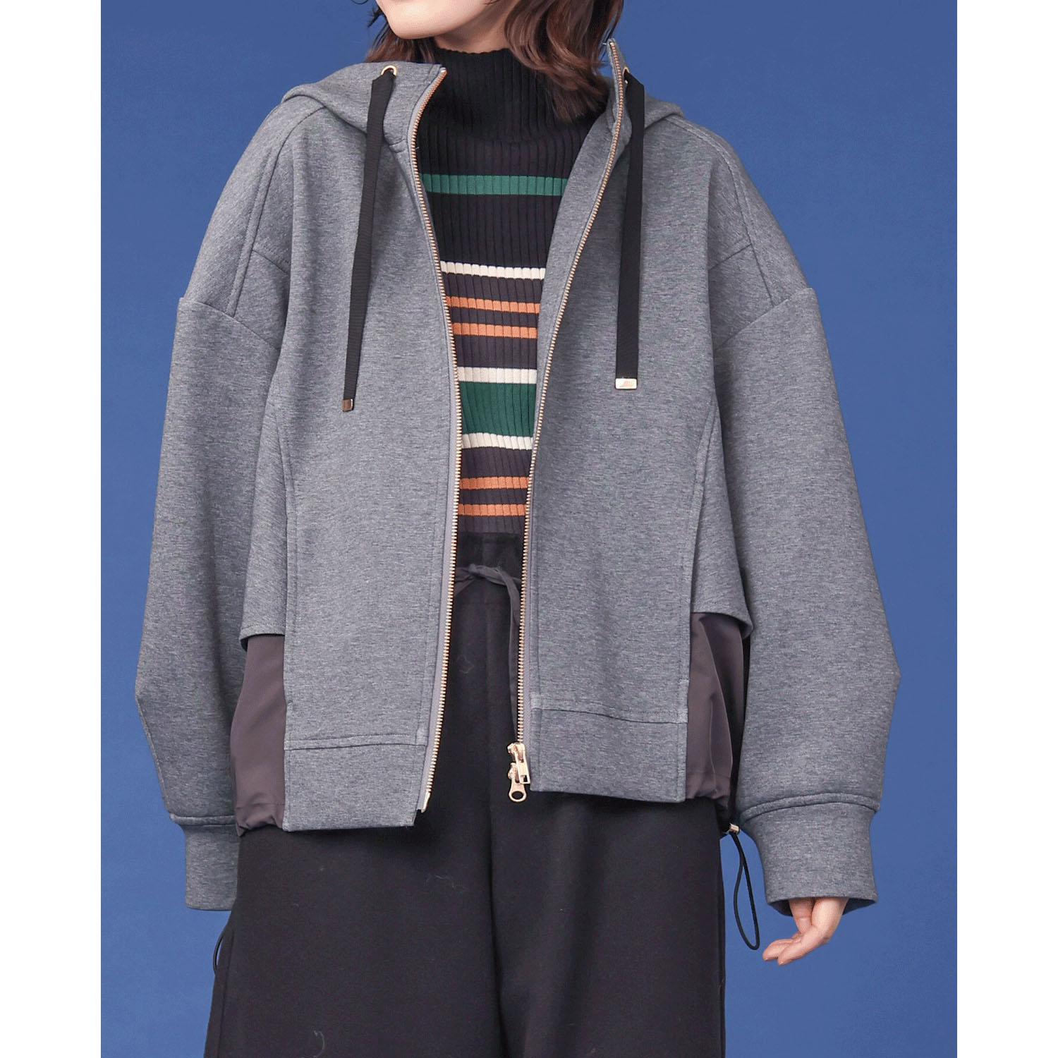 【Insta Live】trois ダンボールフーディーブルゾン - 画像6