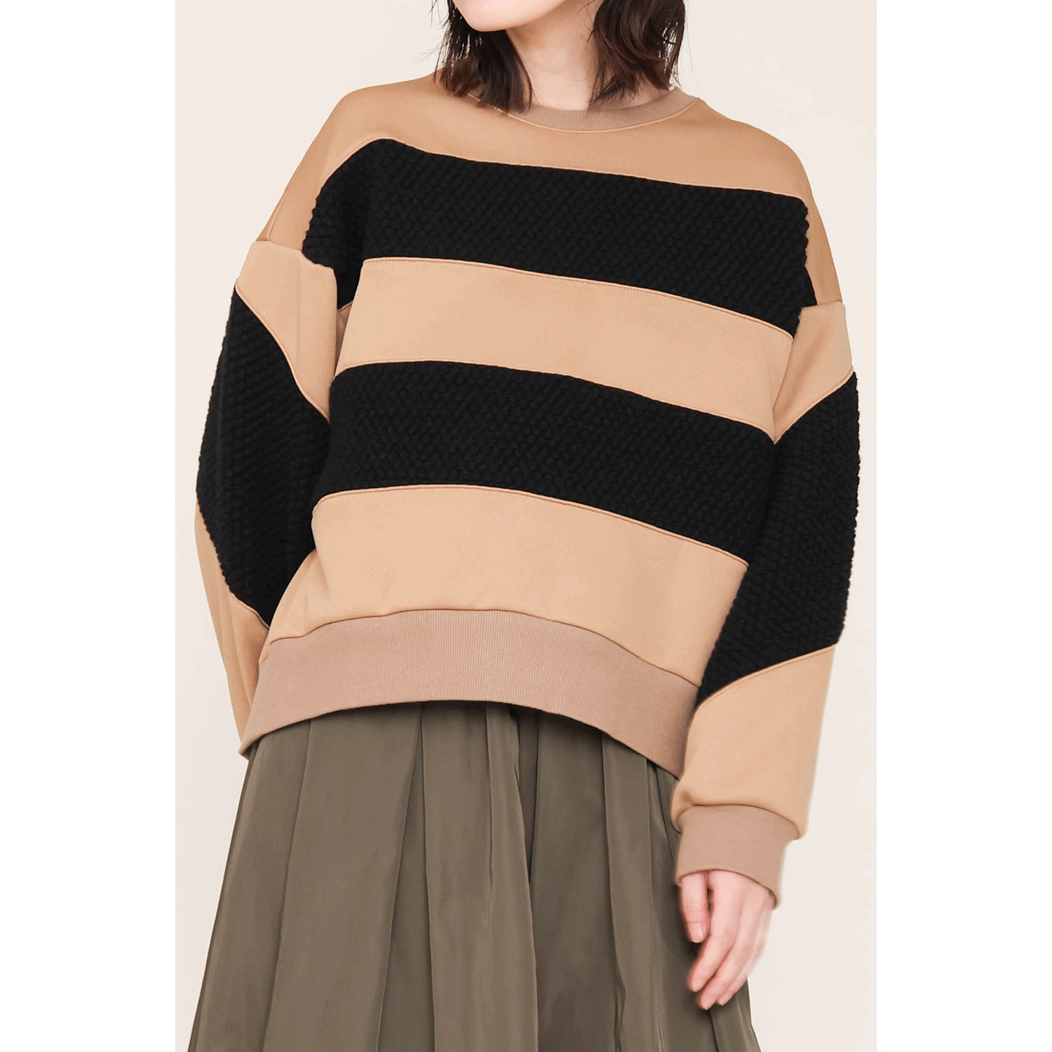 trois サーキュラニット×ポップコーンプルオーバー