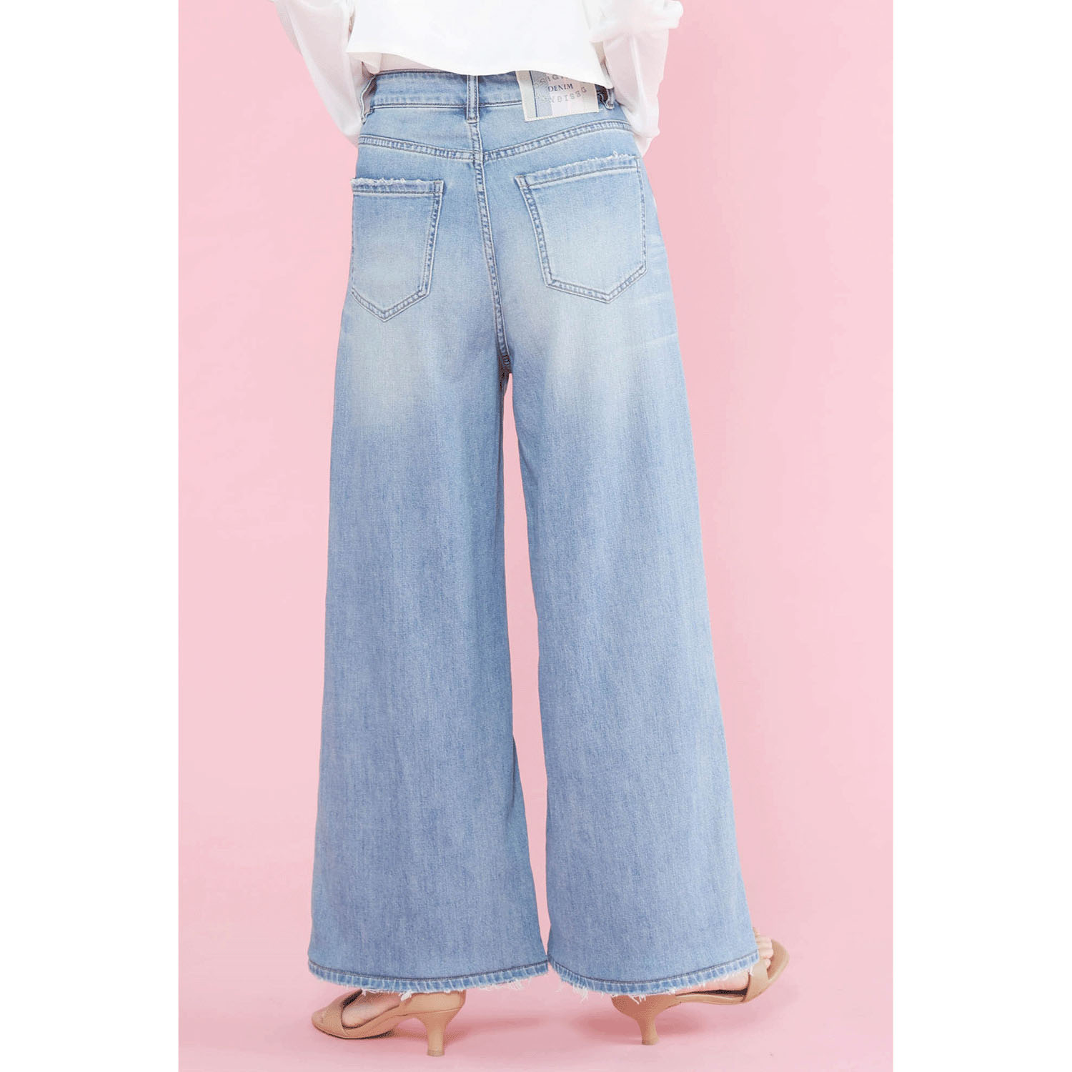 trois ワイドストレートデニムパンツ - 画像4