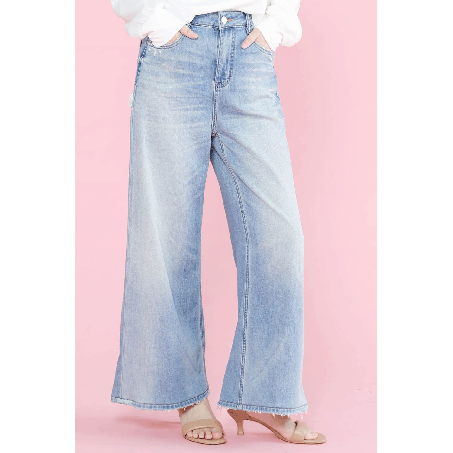 trois ワイドストレートデニムパンツ - 画像6