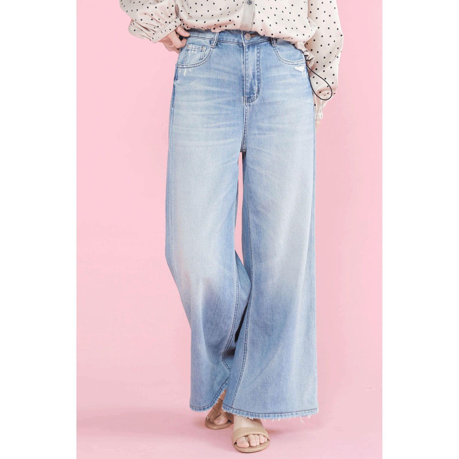 trois ワイドストレートデニムパンツ - 画像9