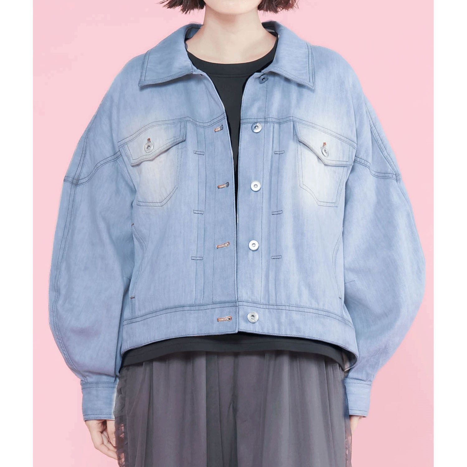 trois デニムジャケット - 画像2