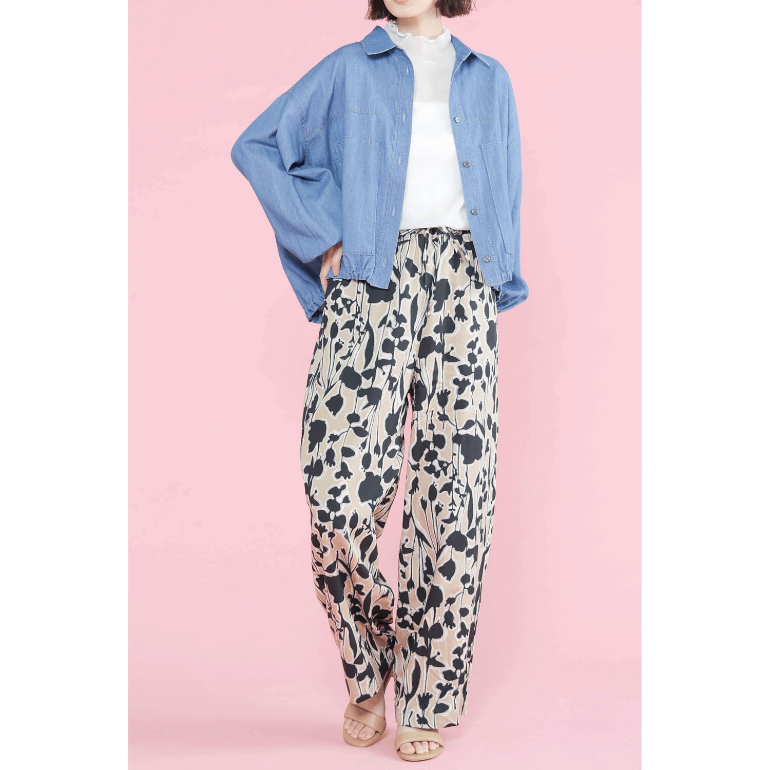 【Insta Live】trois フラワープリントパンツ - 画像5