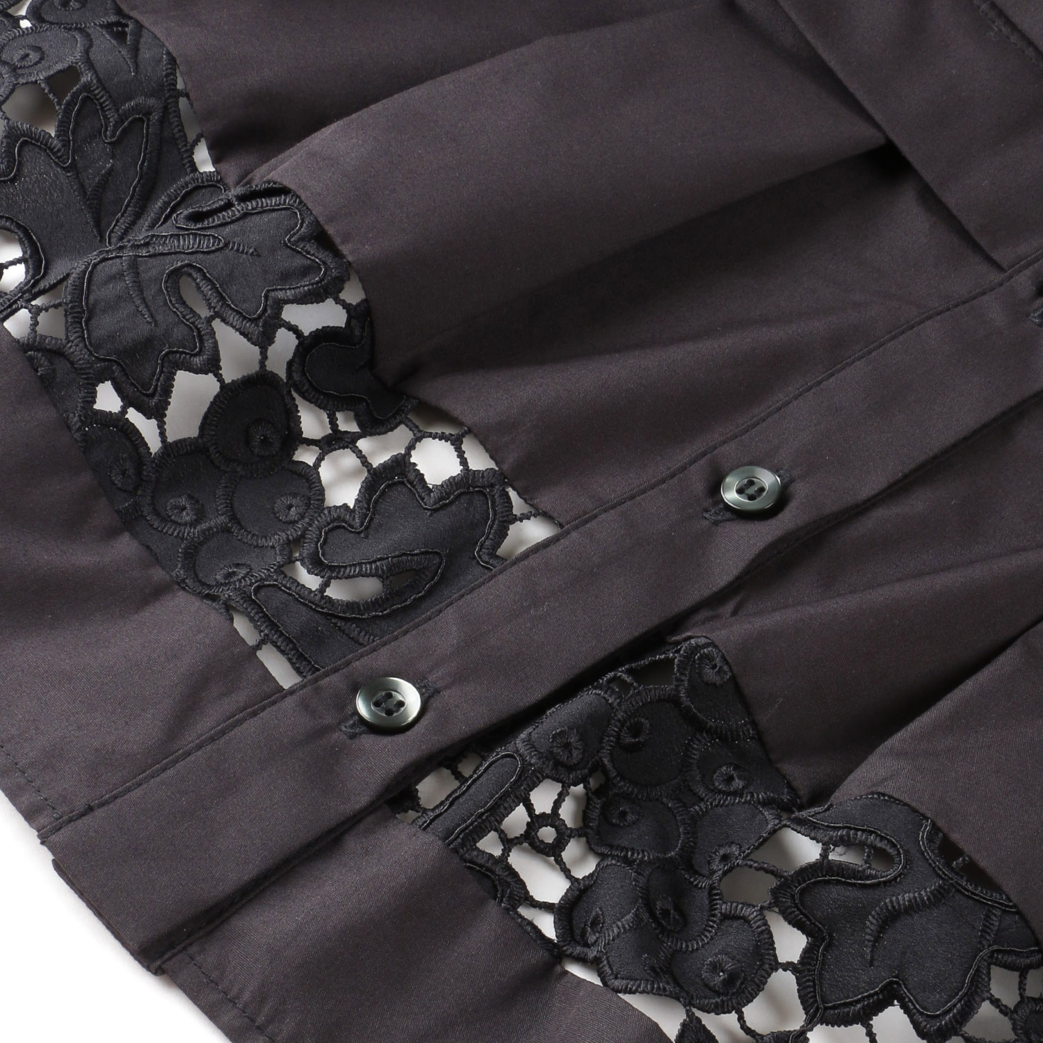 trois フラワーレース刺繍ペプラムブラウス - 画像8