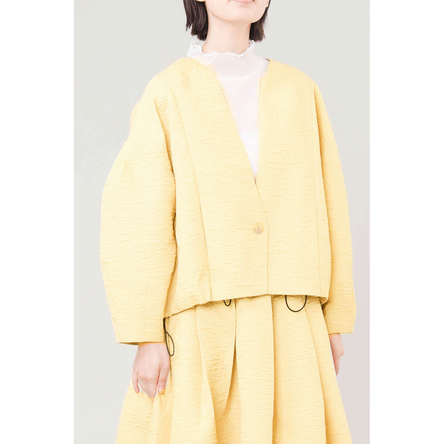 trois ふくれジャカードショートジャケット - 画像6