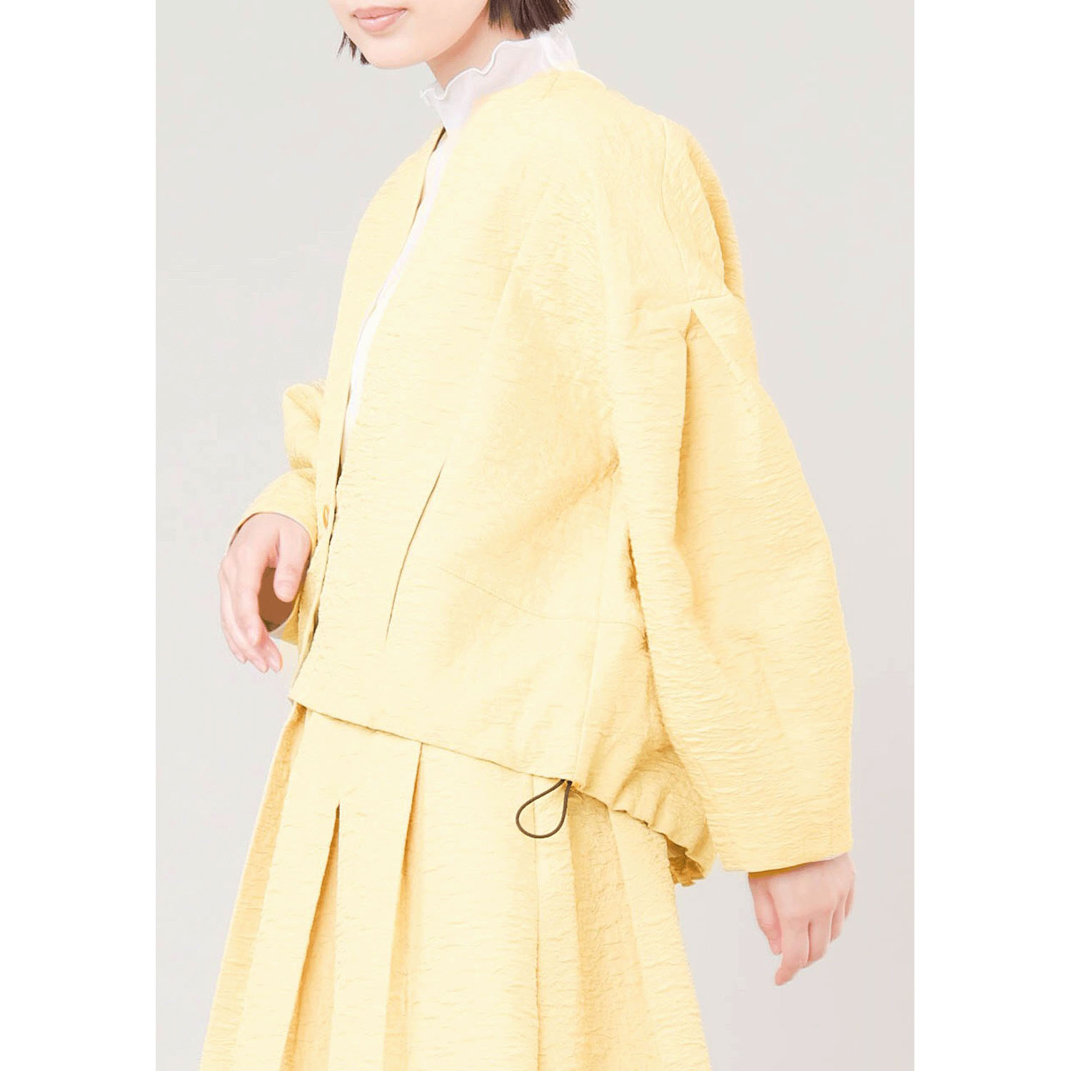 trois ふくれジャカードショートジャケット - 画像7