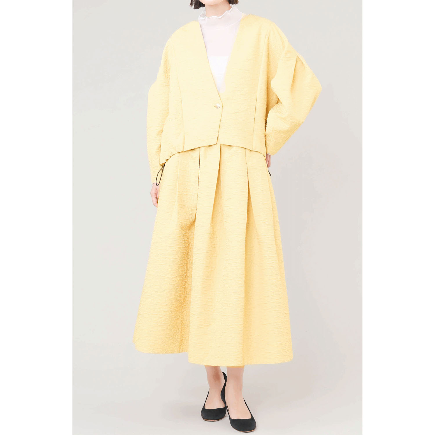 trois ふくれジャカードショートジャケット - 画像9