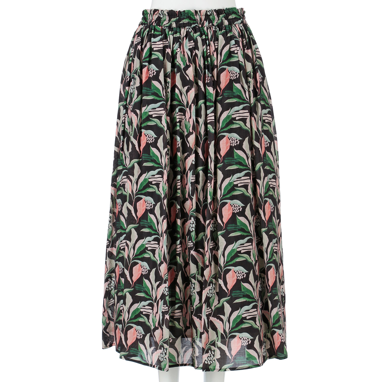 trois フラワープリントギャザースカート - 画像2