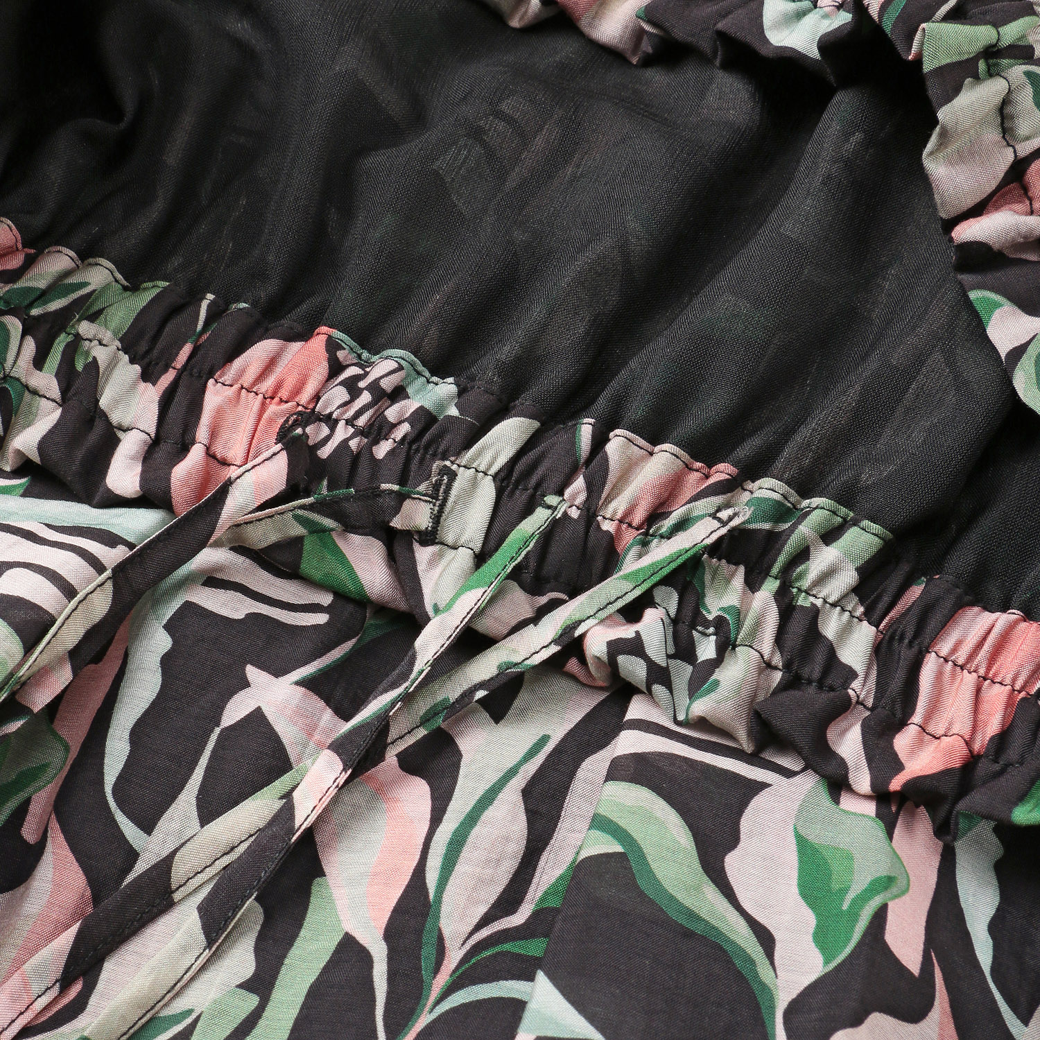 trois フラワープリントギャザースカート - 画像4