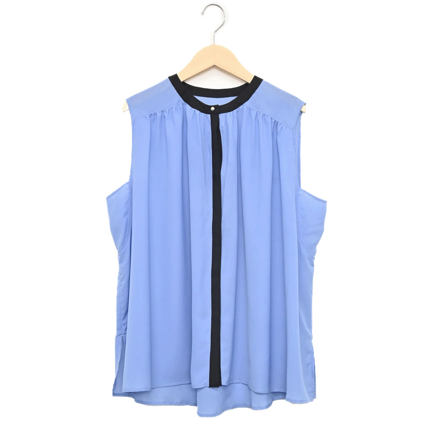 trois シフォンギャザーブラウス