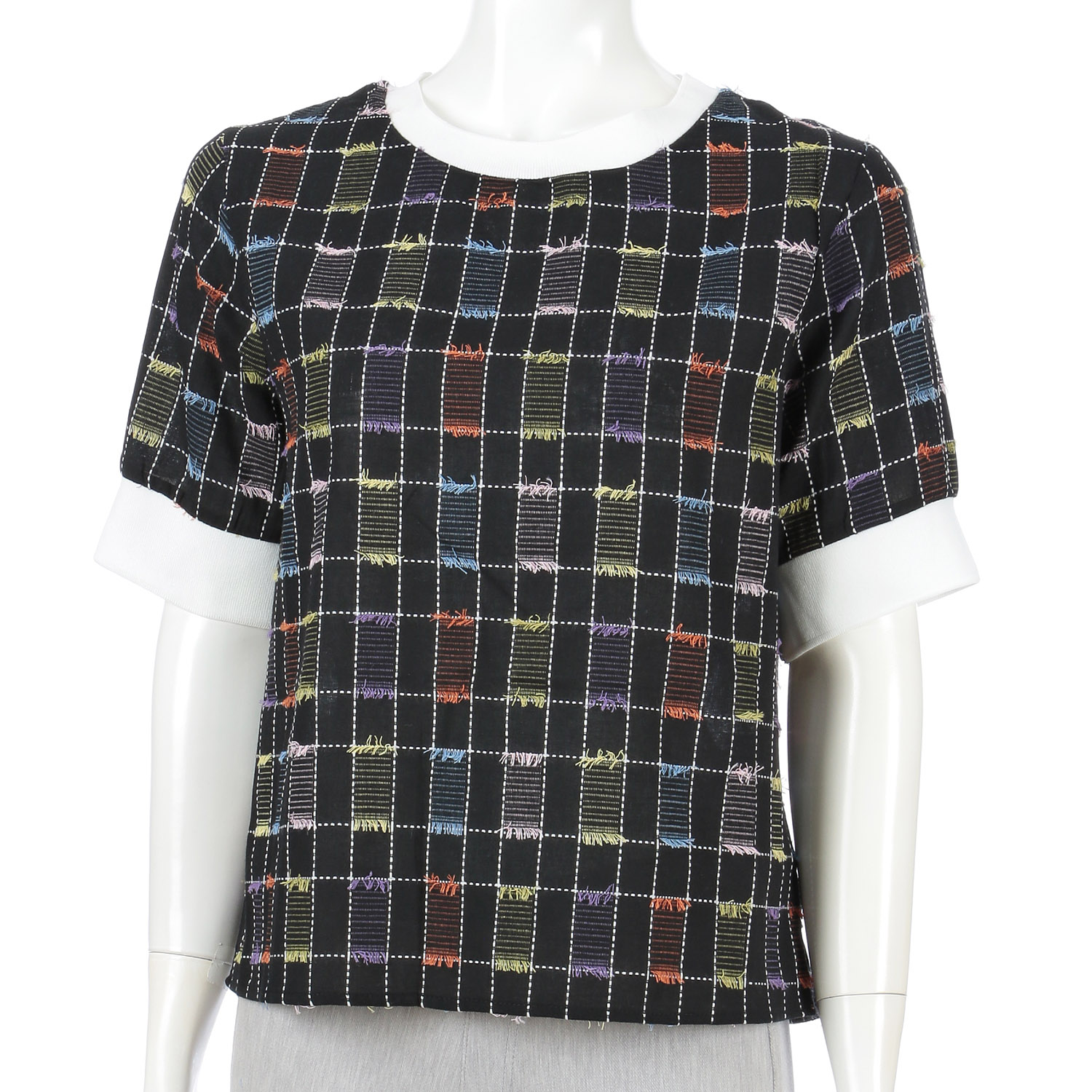 ジャカードリブブラウス - 画像3