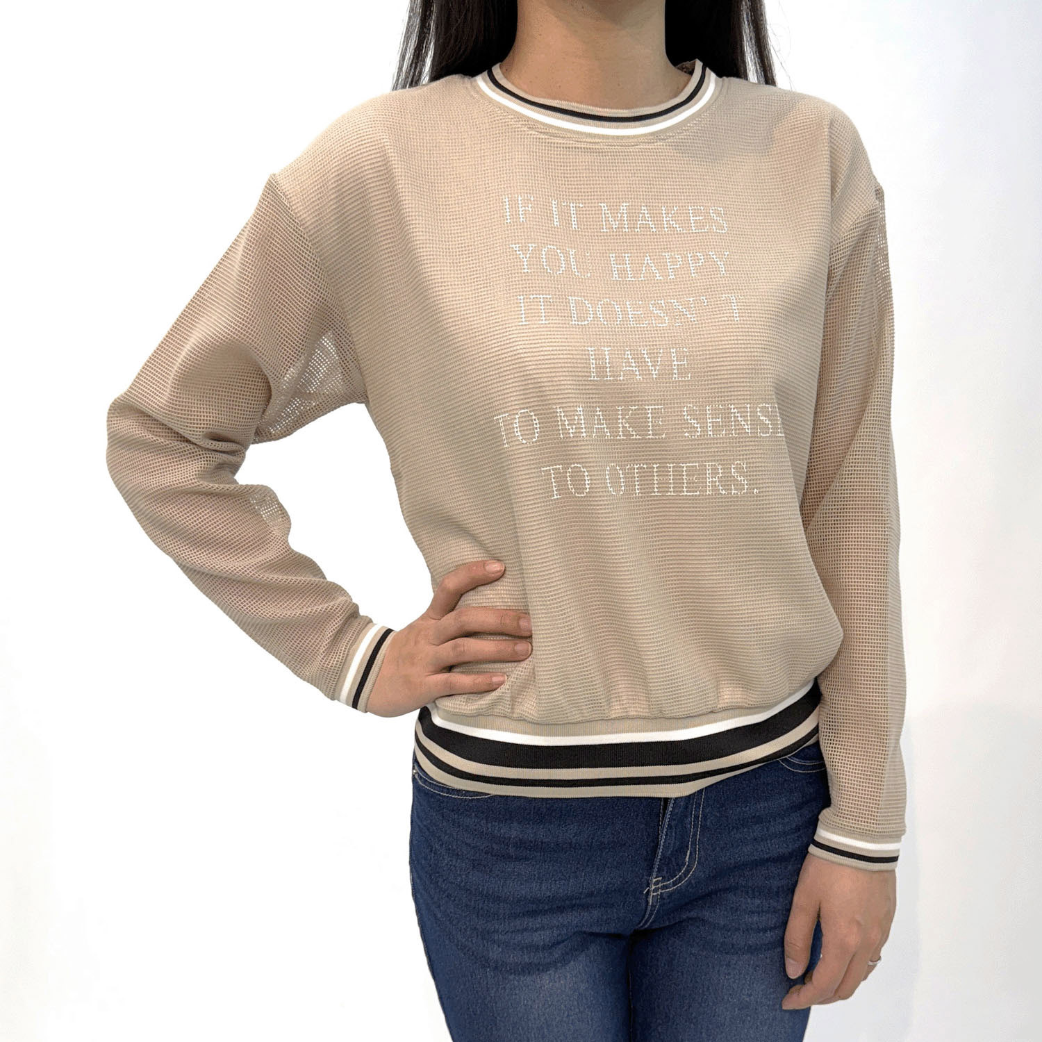 メッシュプリントプルオーバー - 画像1