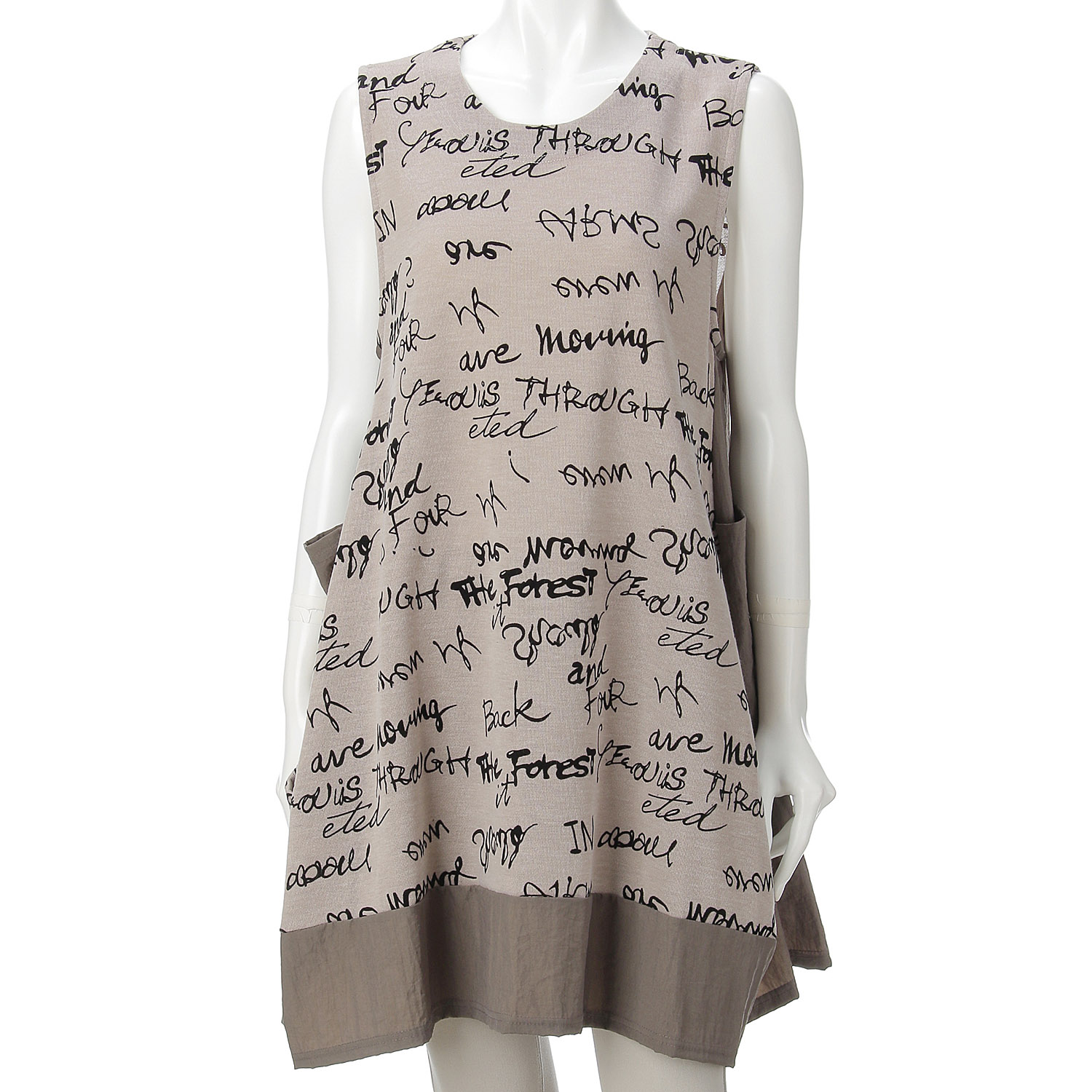 フロッキープリント切替チュニックベスト