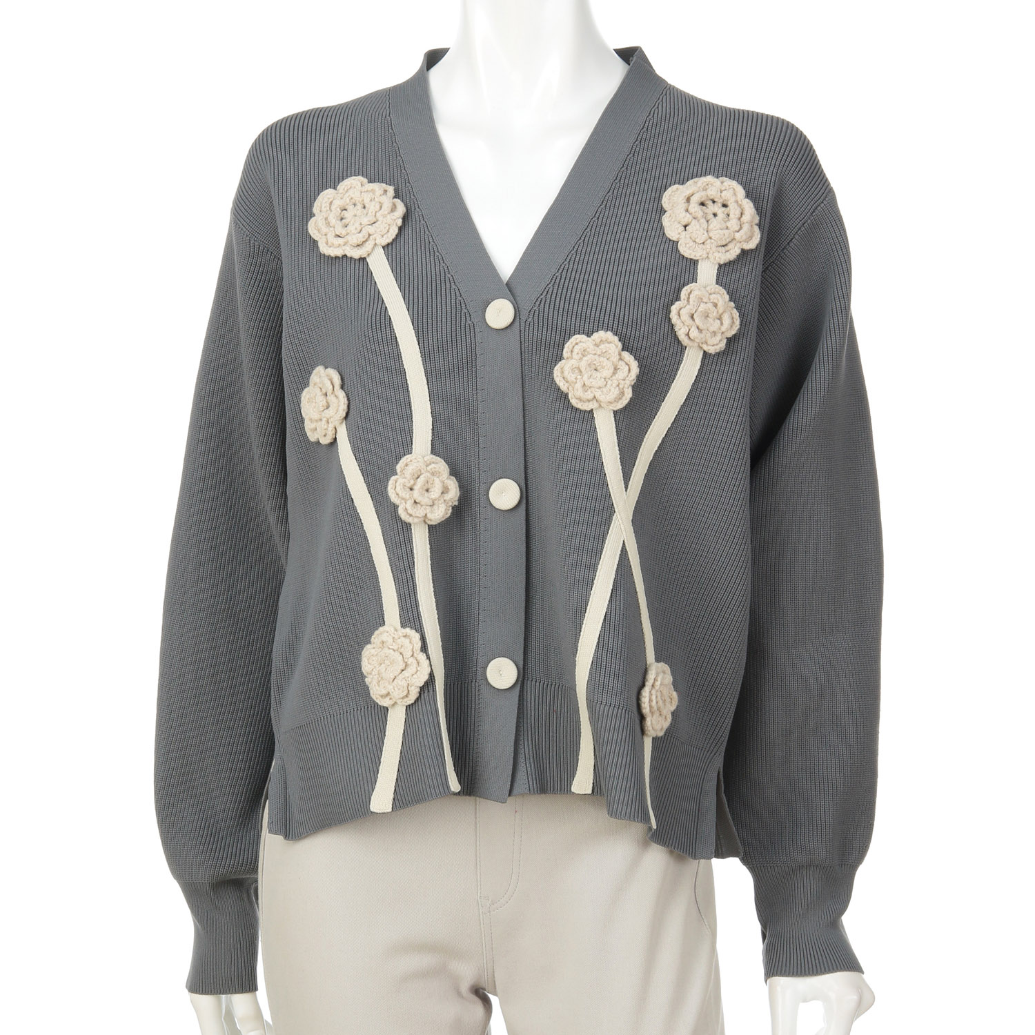 コード刺繍カーディガン - 画像5