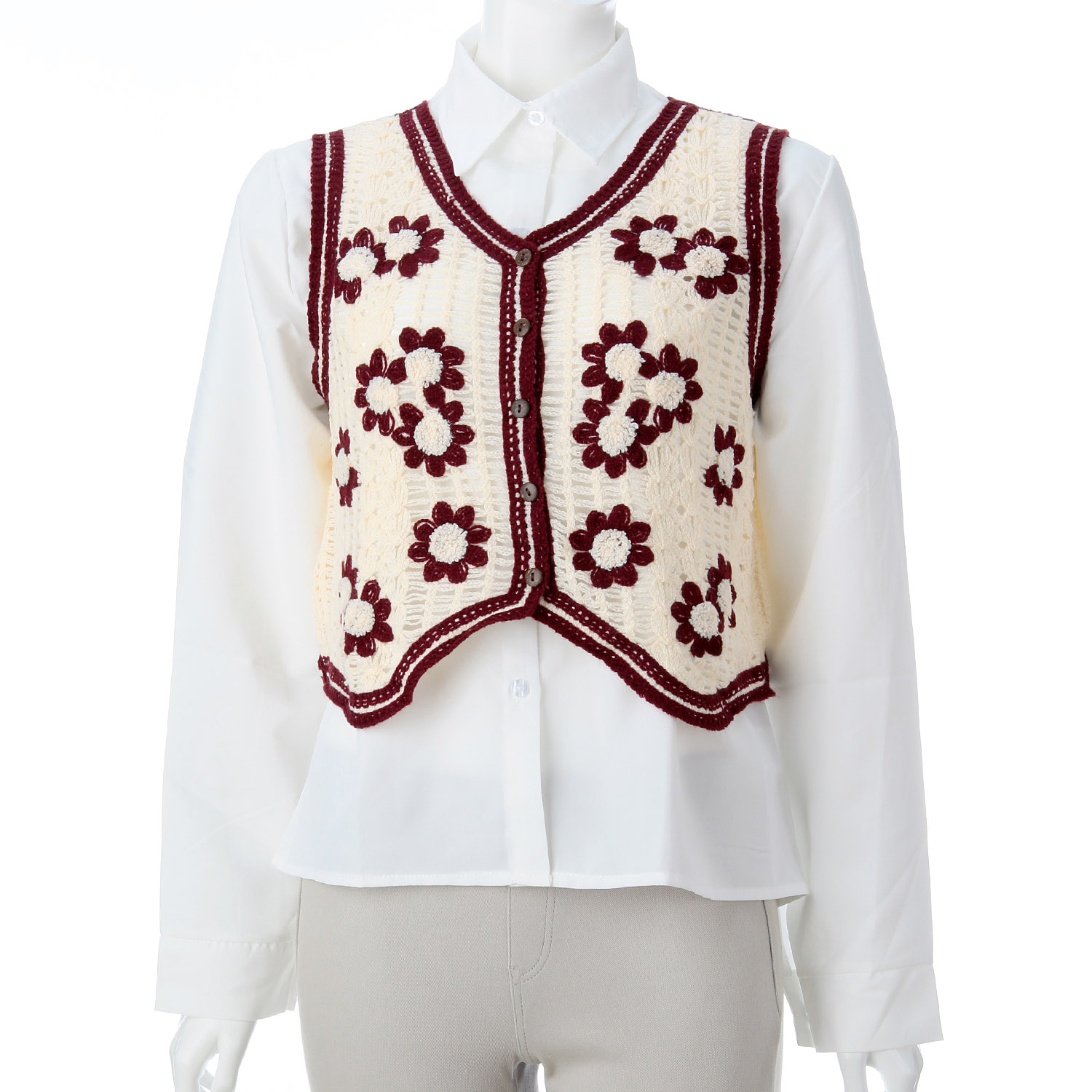 レースアンサンブルブラウス - 画像3