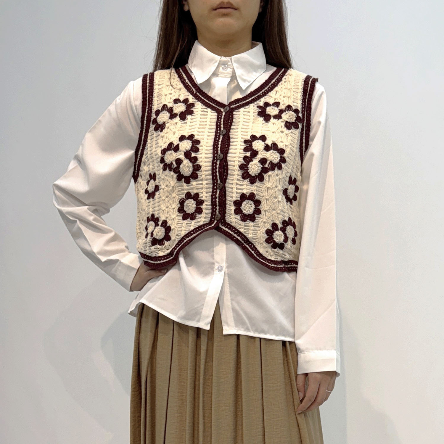 レースアンサンブルブラウス