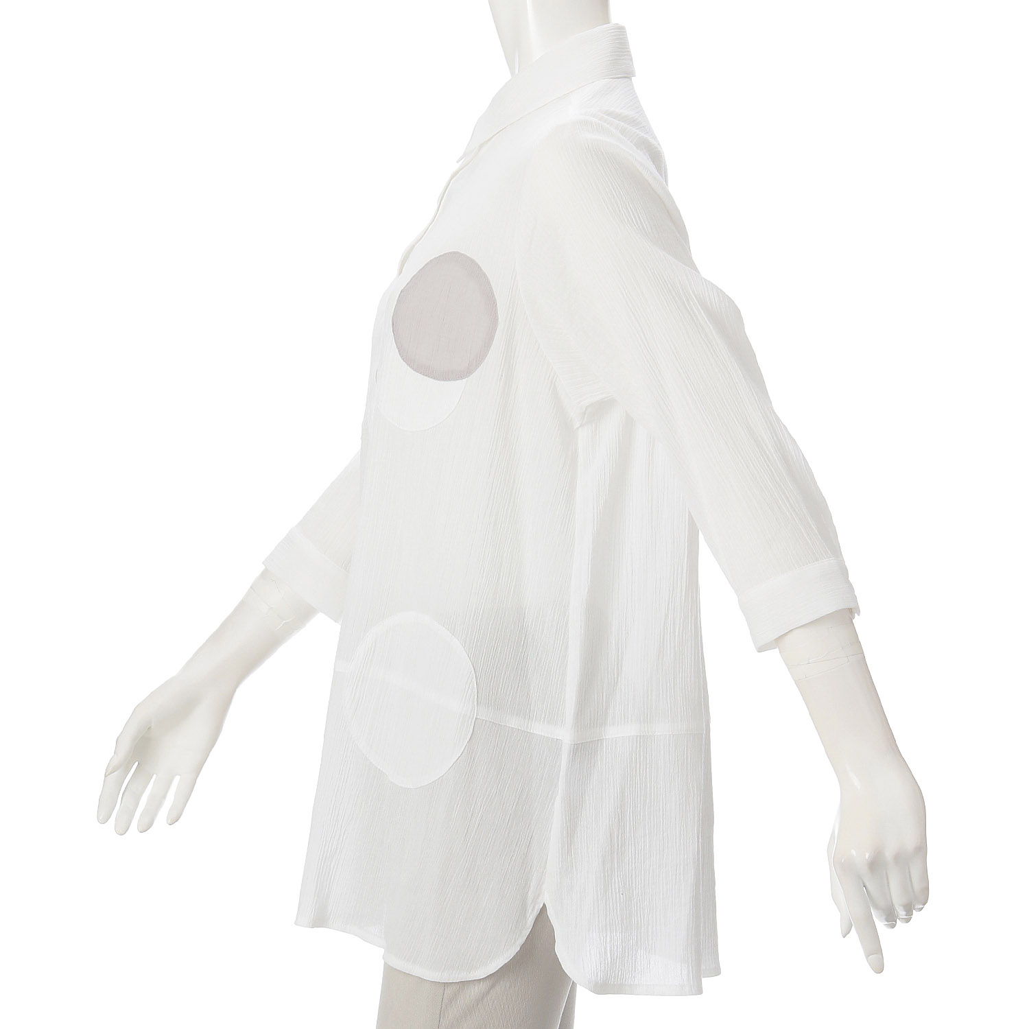 ドットモチーフロングブラウス - 画像2