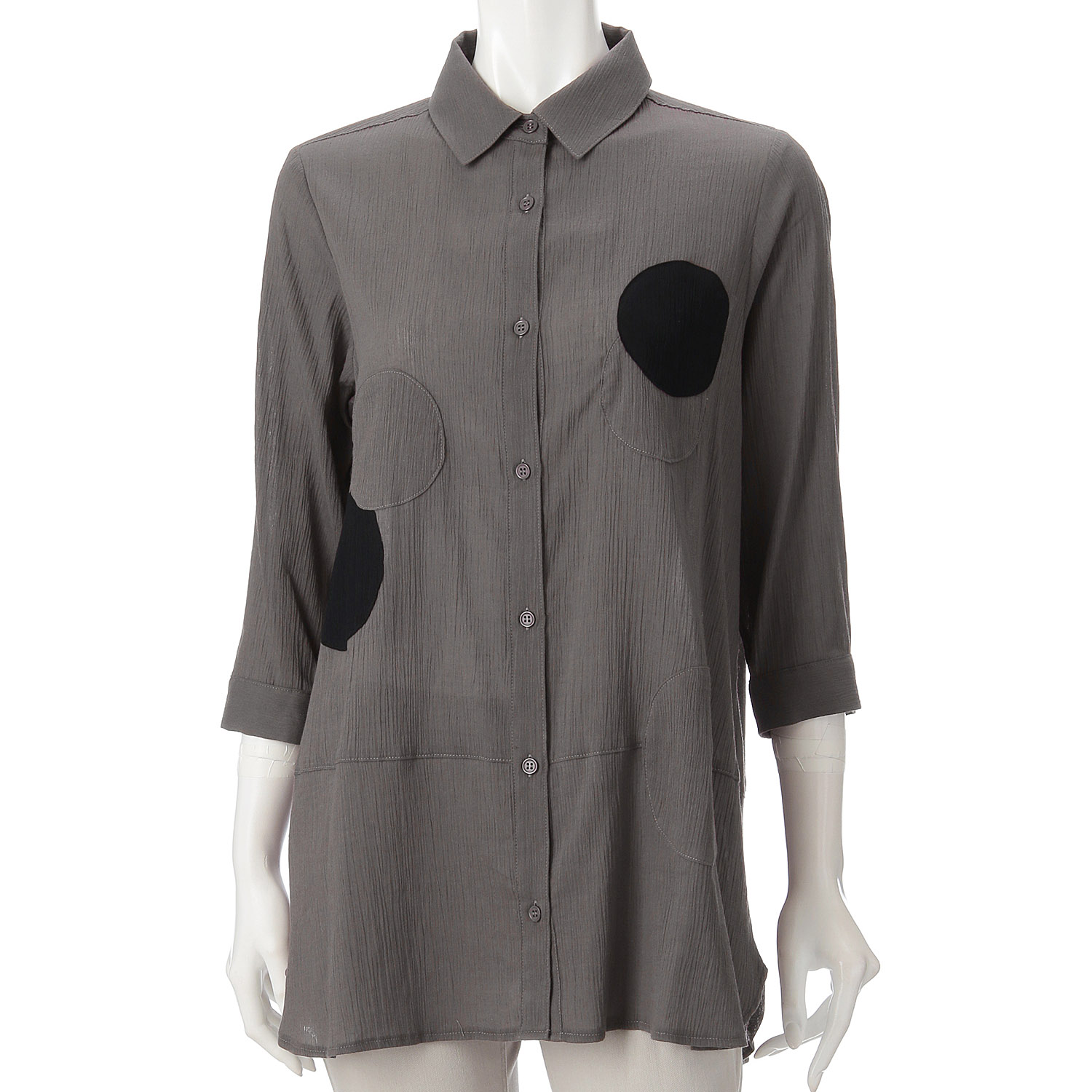 ドットモチーフロングブラウス - 画像5