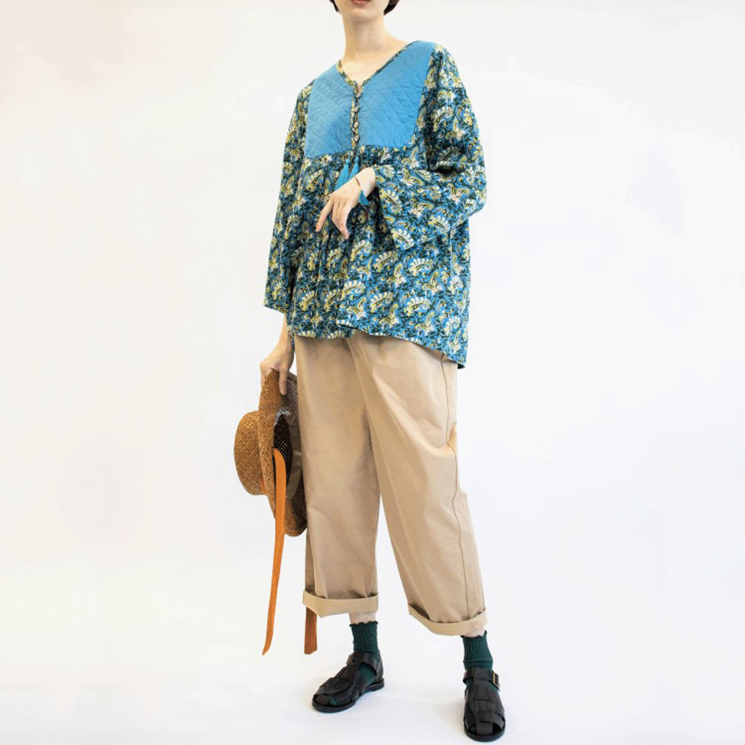 【新ブランド】notorico キルトヨークプルオーバー