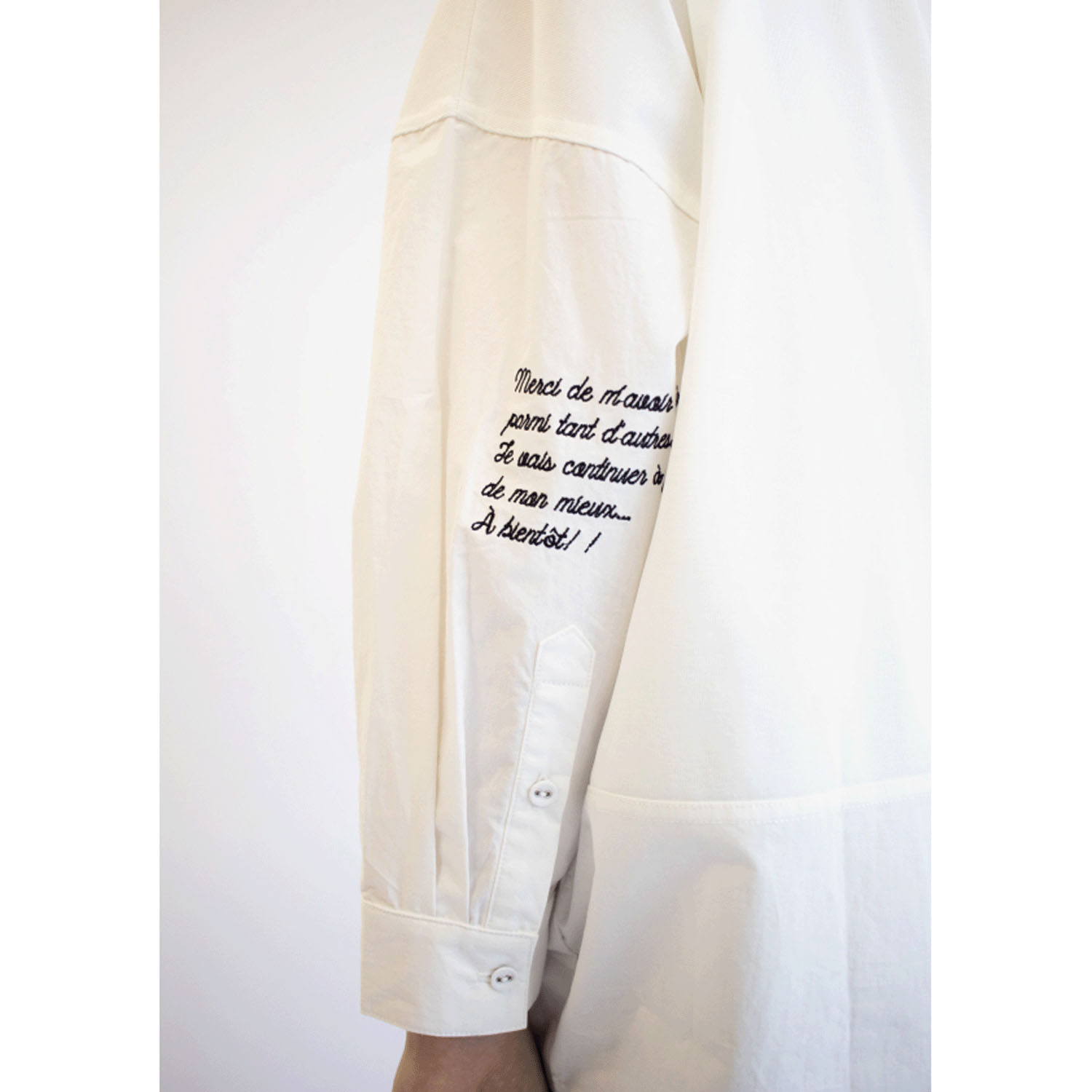 【新ブランド】notorico 肘刺繍バルーンシャツ - 画像5