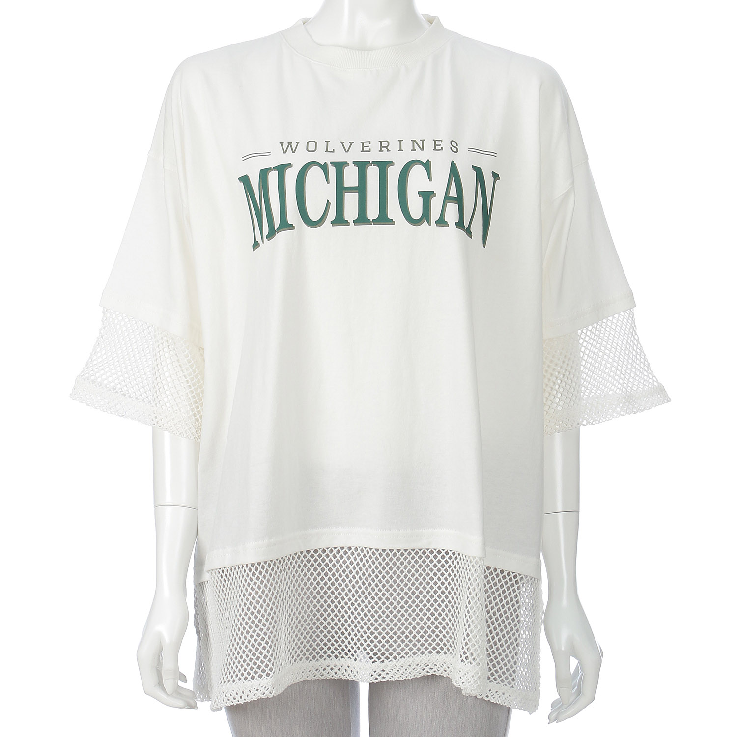 LUPILIEN メッシュ天竺レイヤードプルオーバー - 画像4