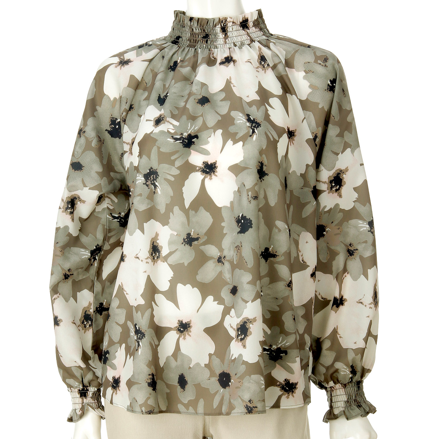 シャーリングブラウス