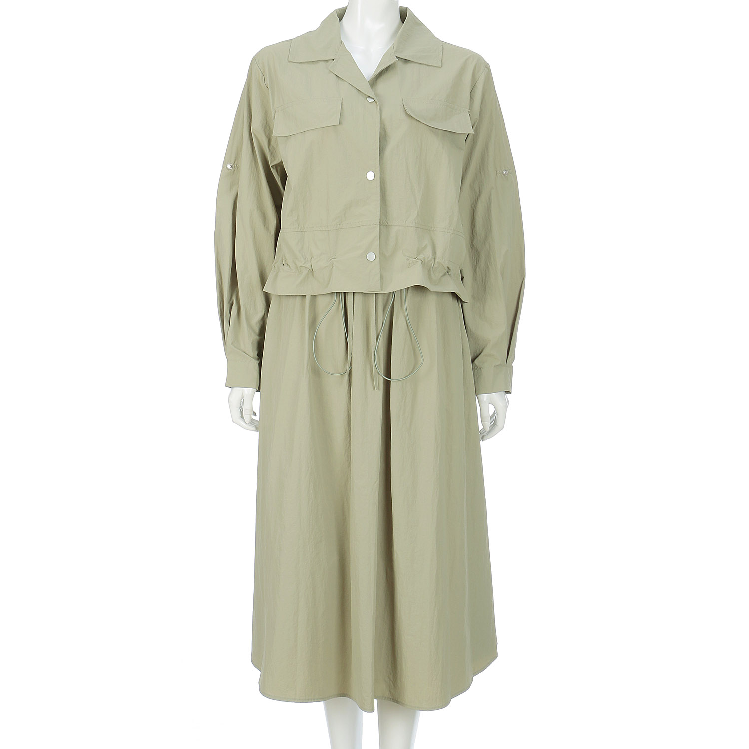 ワークジャケット＆フレアスカート セットアップ