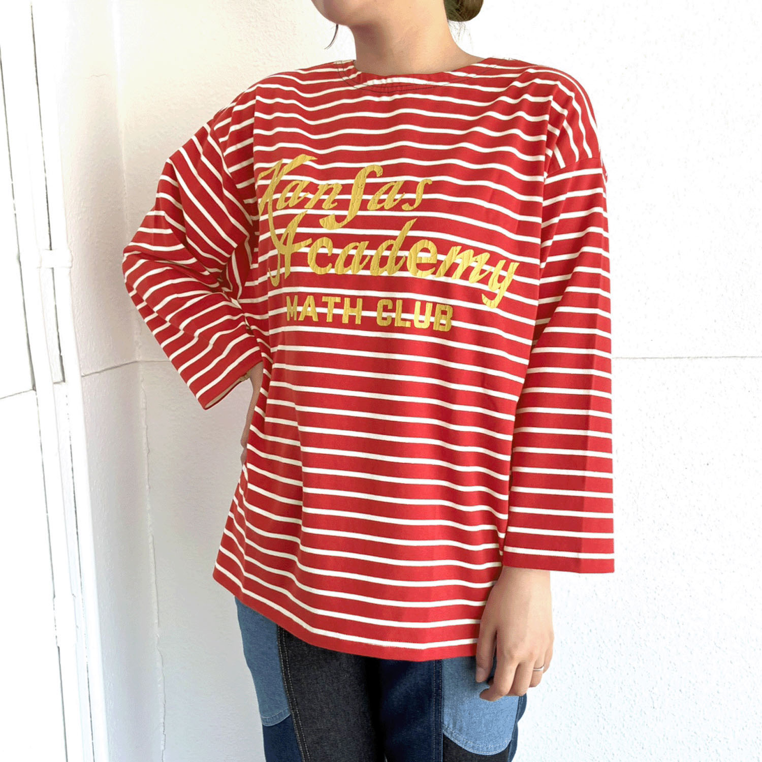 【新ブランド】CUBE SUGAR 天竺前後着配色プルオーバー - 画像2