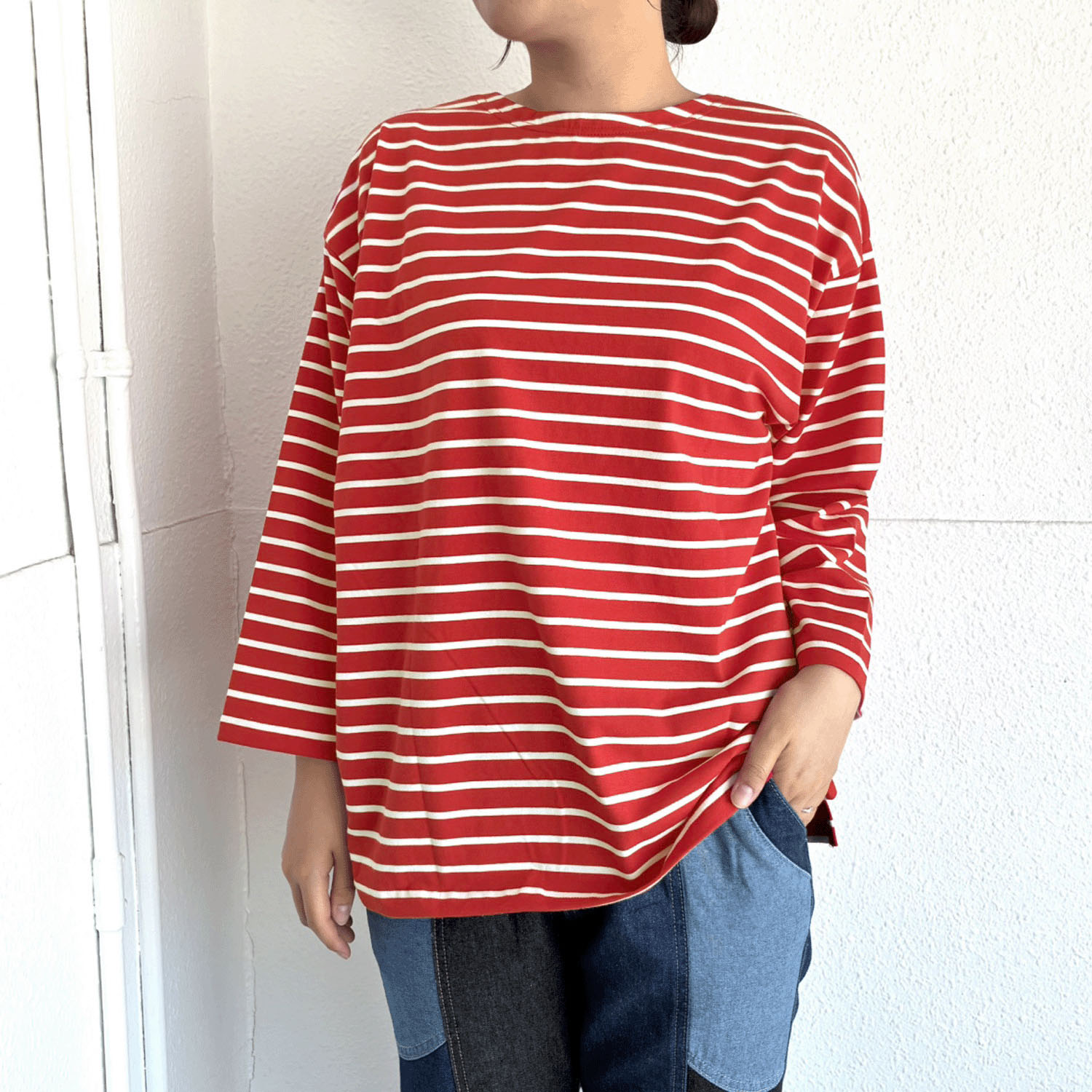 【新ブランド】CUBE SUGAR 天竺前後着配色プルオーバー - 画像11