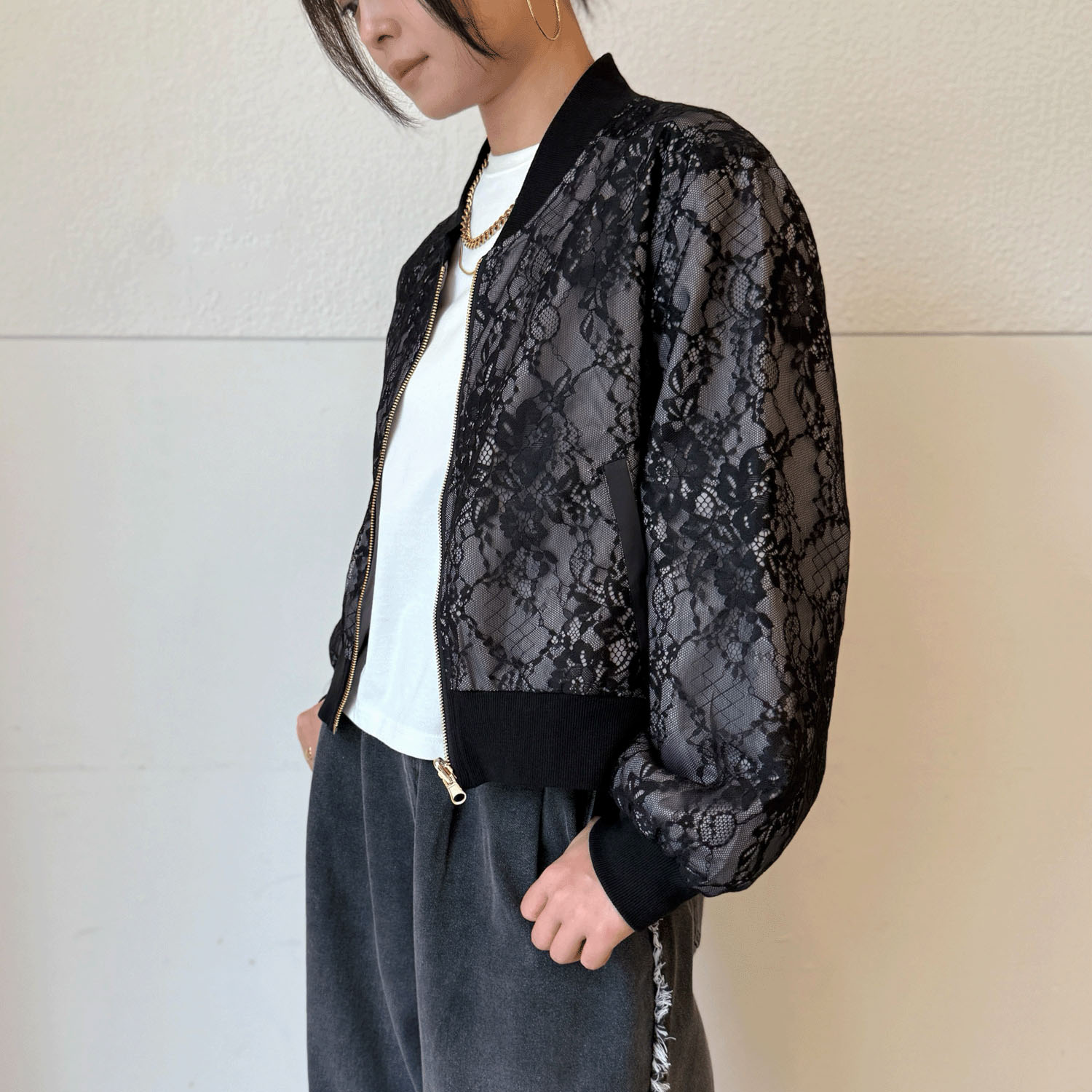 レースリバーシブルジャケット - 画像2