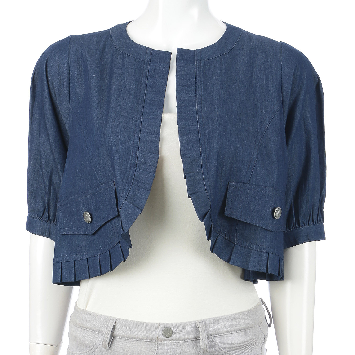 デニムタック前立てショートジャケット - 画像10
