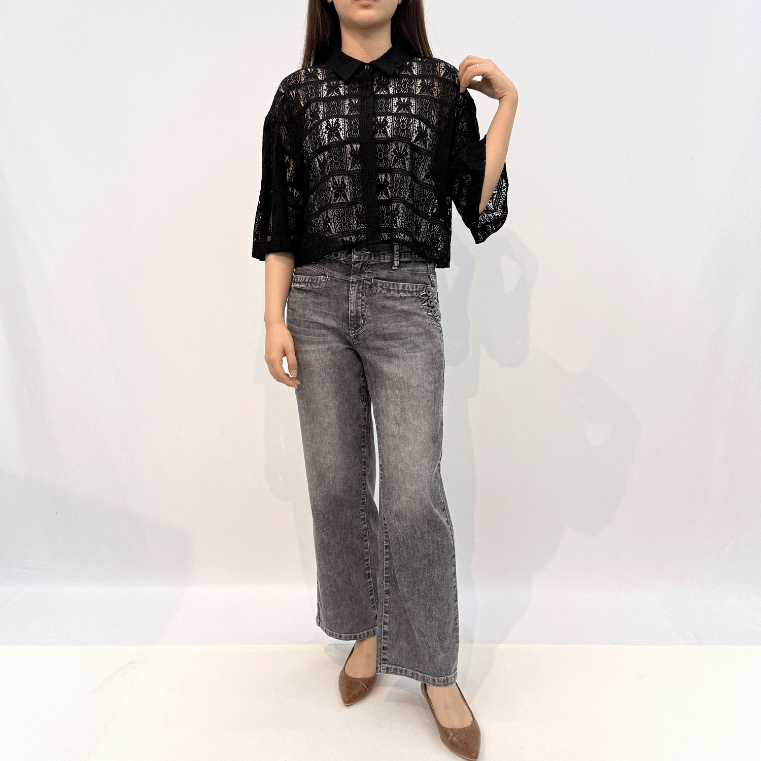 フレアスリーブショート丈シャツ - 画像5