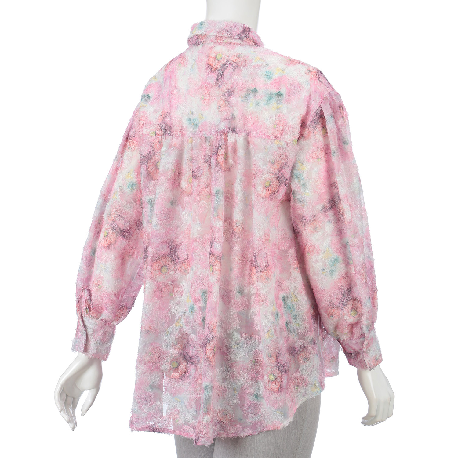 花柄ロングブラウス - 画像8