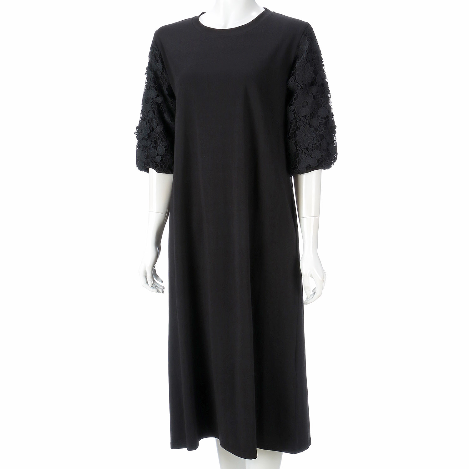 袖レースワンピース - 画像2