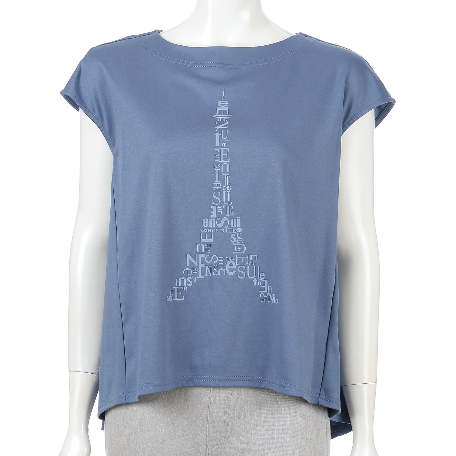 エッフェル塔柄ドロップ袖カットソー - 画像12