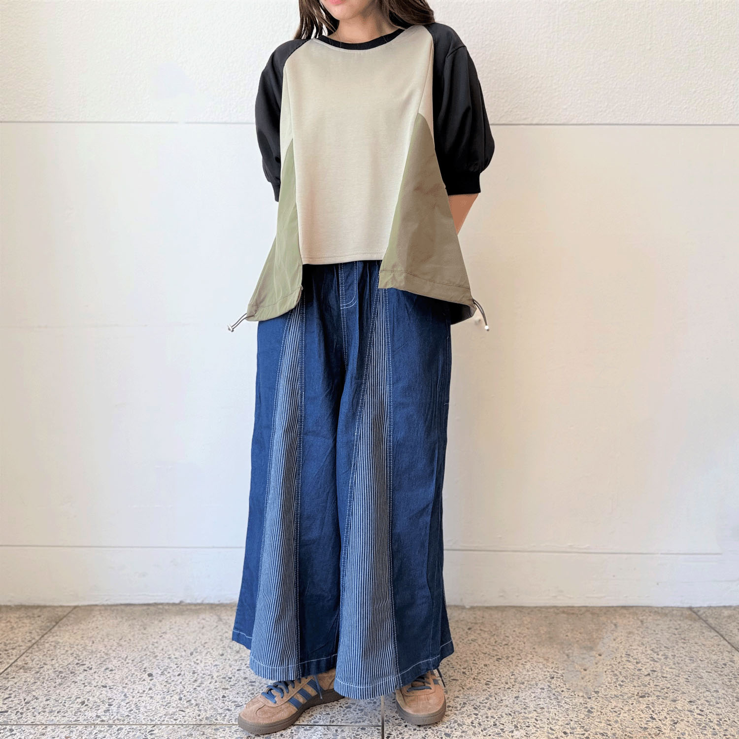 切替半袖プルオーバー