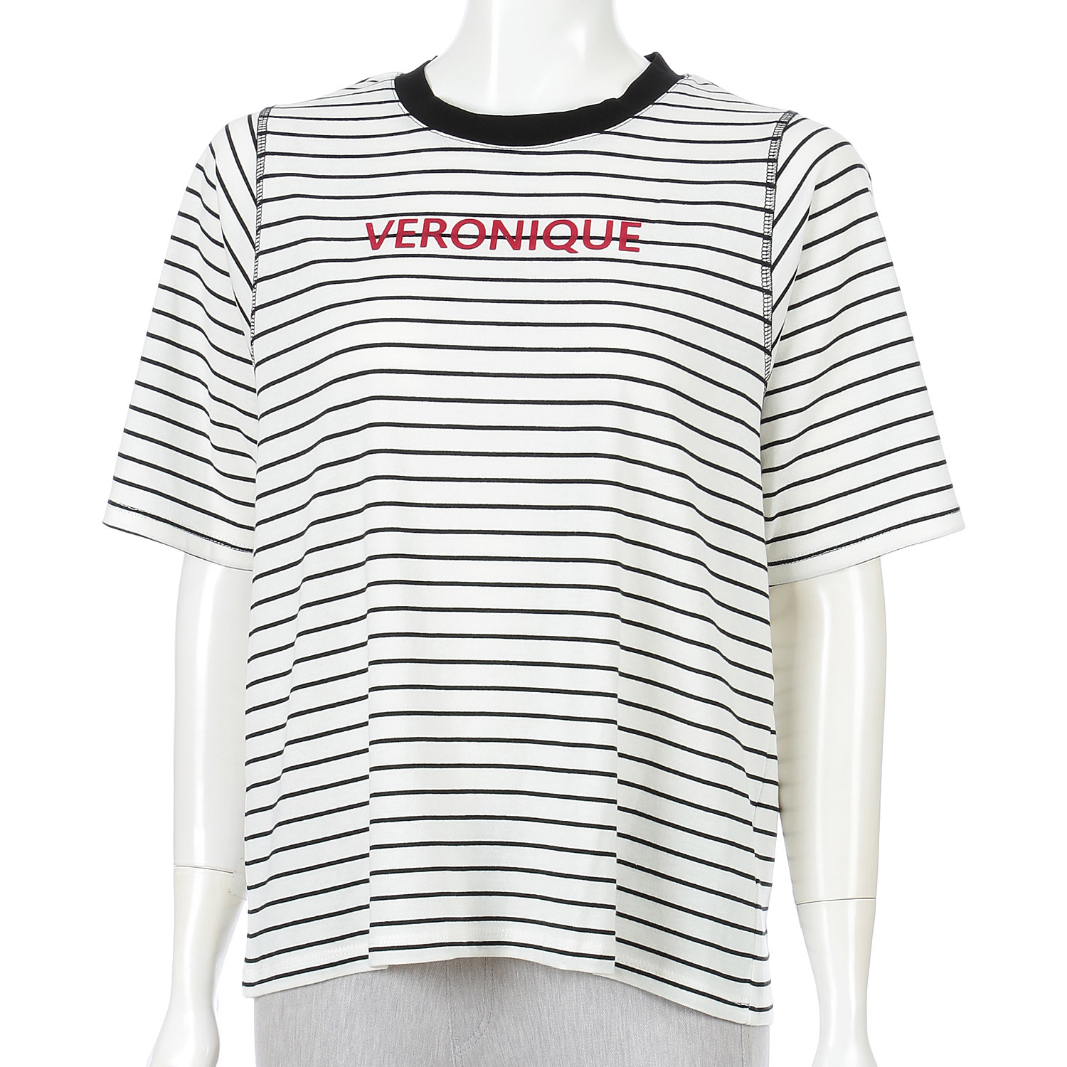 綿天竺ボーダー二次加工プルオーバー - 画像6