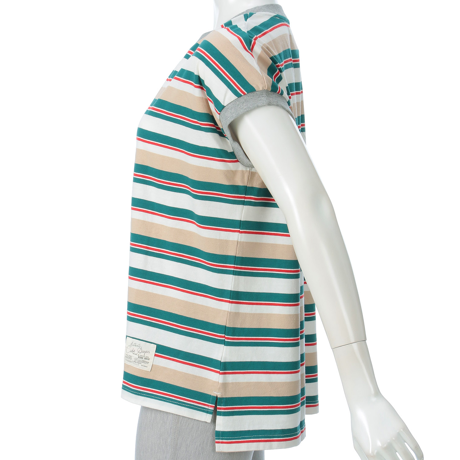 CUBE SUGAR レトロボーダー汗染み軽減ノースリーブプルオーバー - 画像11