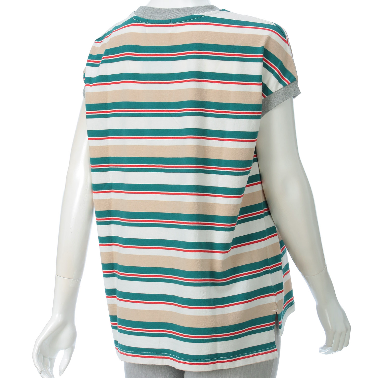 CUBE SUGAR レトロボーダー汗染み軽減ノースリーブプルオーバー - 画像12