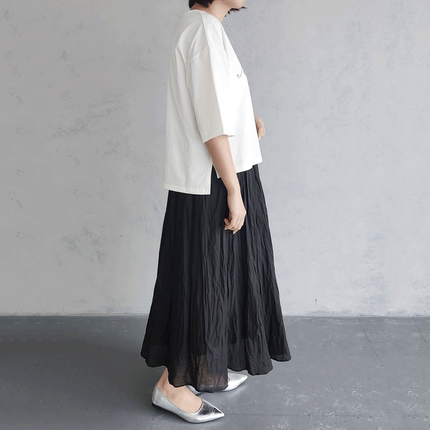 epidemique ワイド配色ロゴTシャツ - 画像6