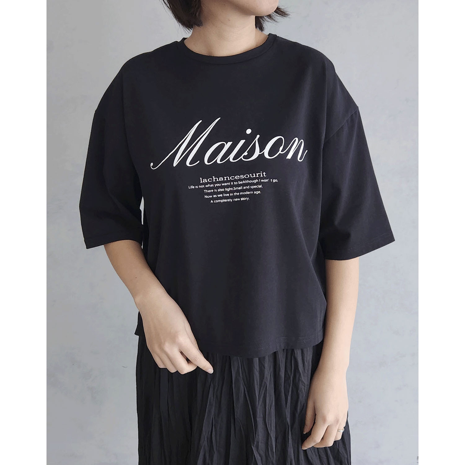 epidemique ワイド配色ロゴTシャツ - 画像10