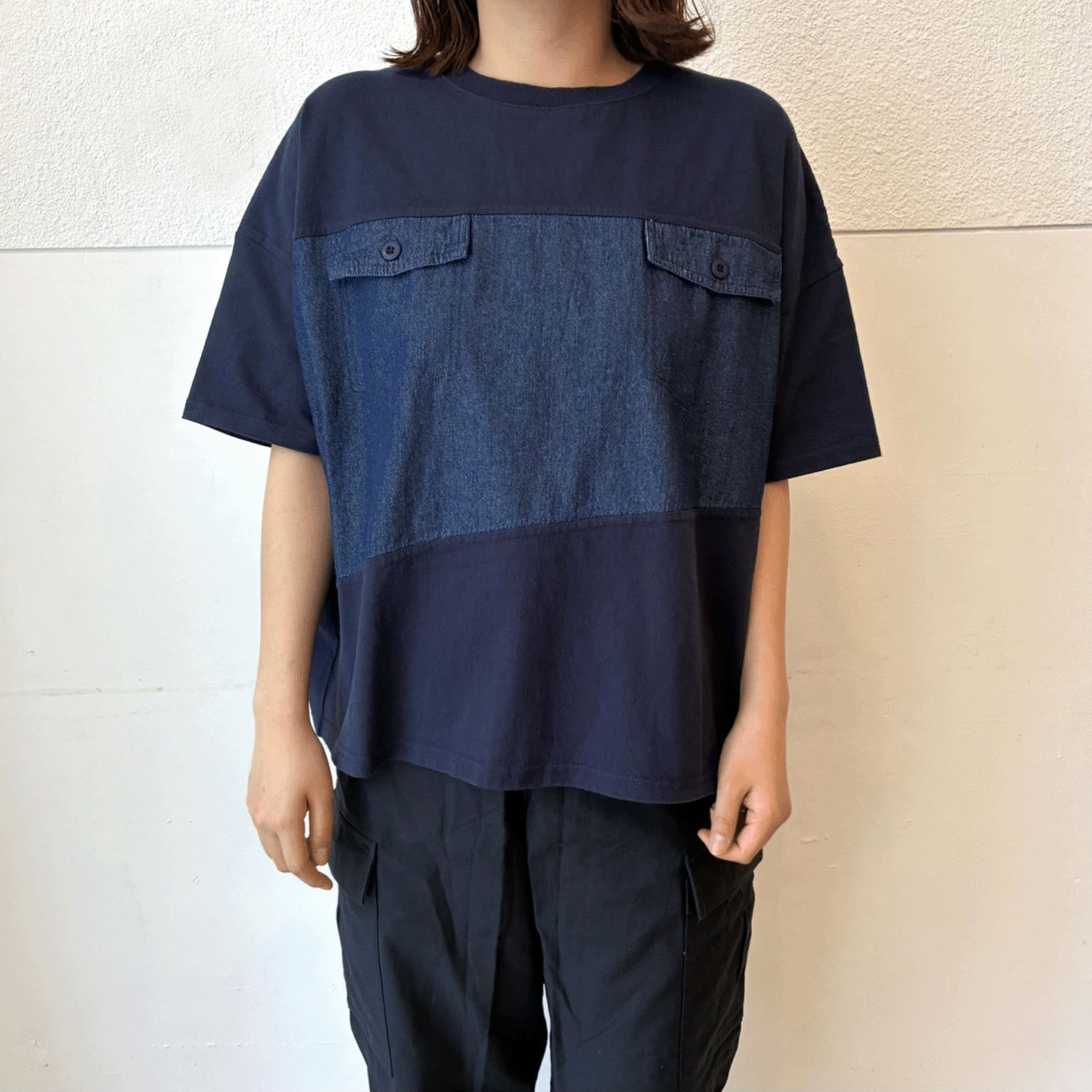 LUPILIEN デニムドッキングTシャツ - 画像7