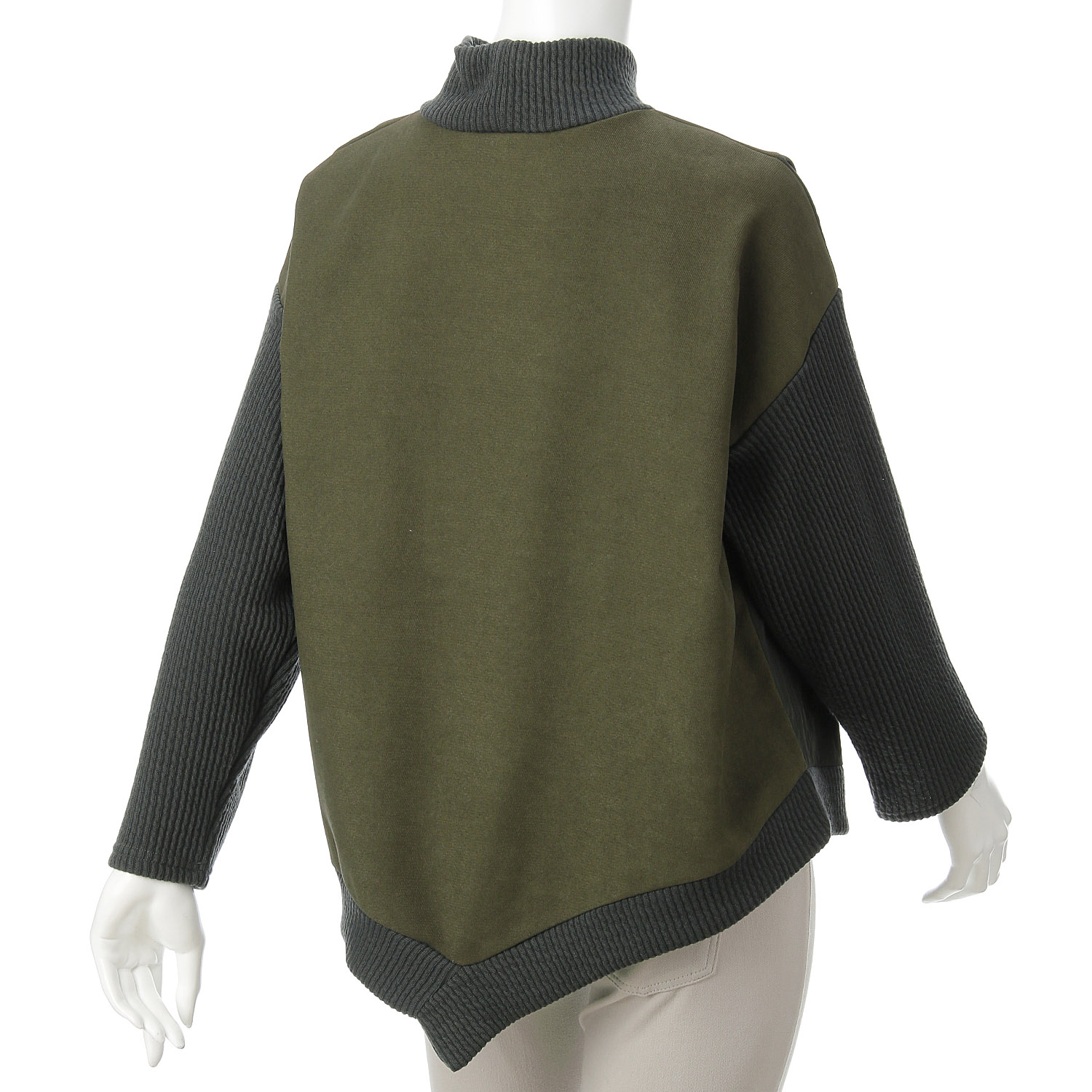 異素材切替裾アシメプルオーバー - 画像10