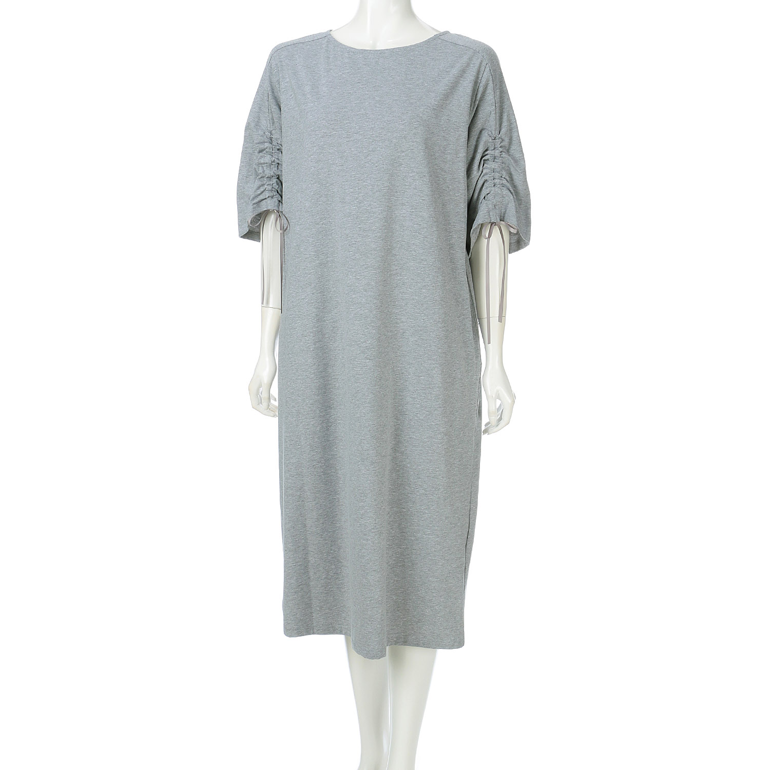 袖ギャザーワンピース