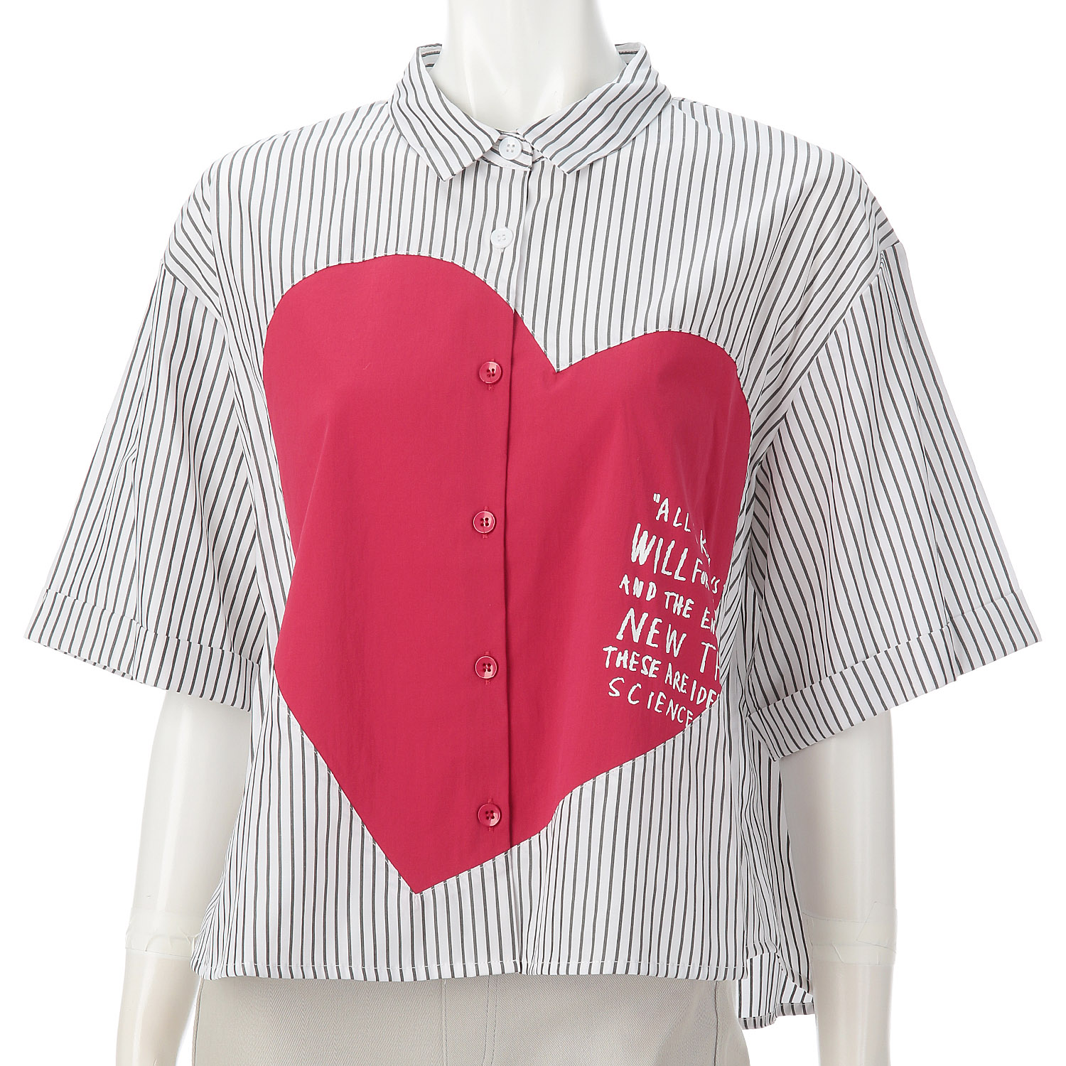 ハートパッチワークシャツ - 画像6