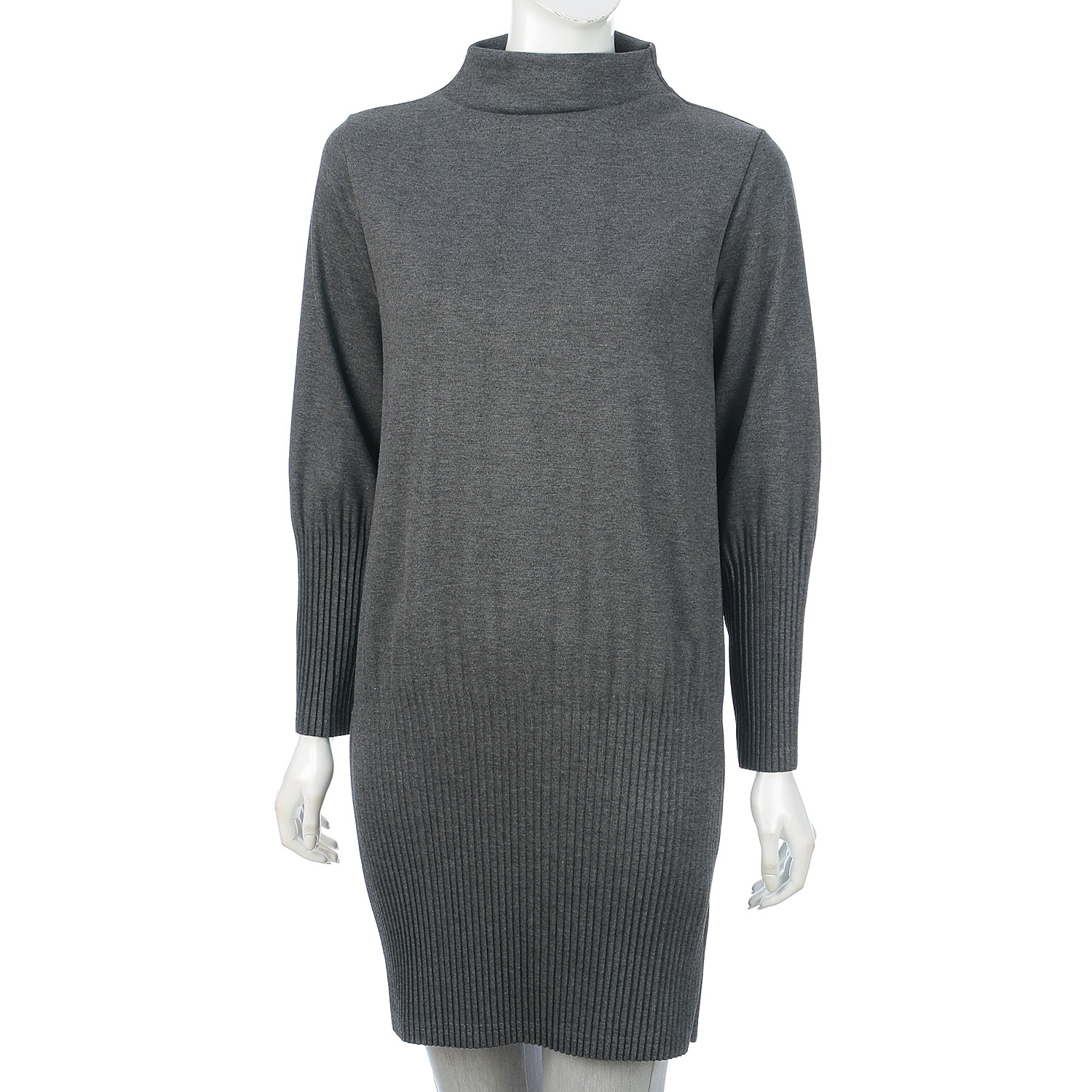 裾プリーツボトルネックチュニック - 画像4